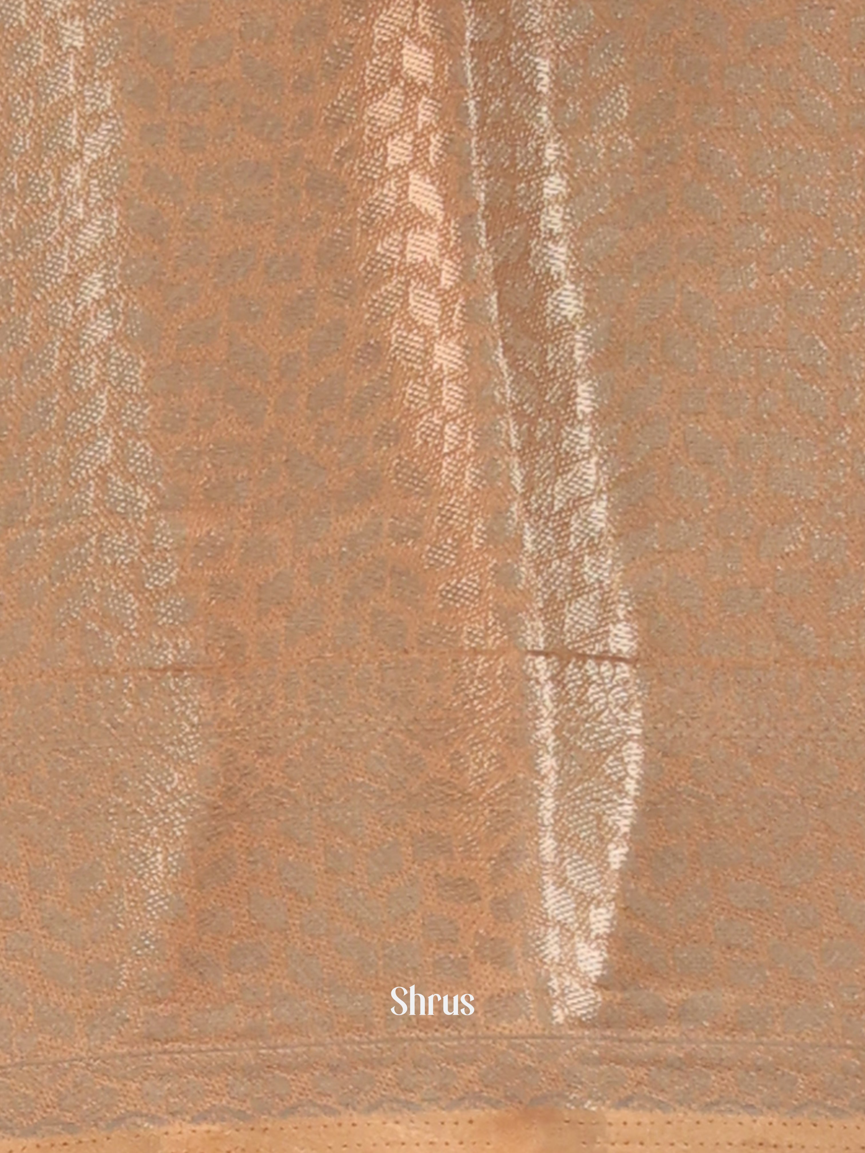 Lite Beige - Printed chanderi Saree