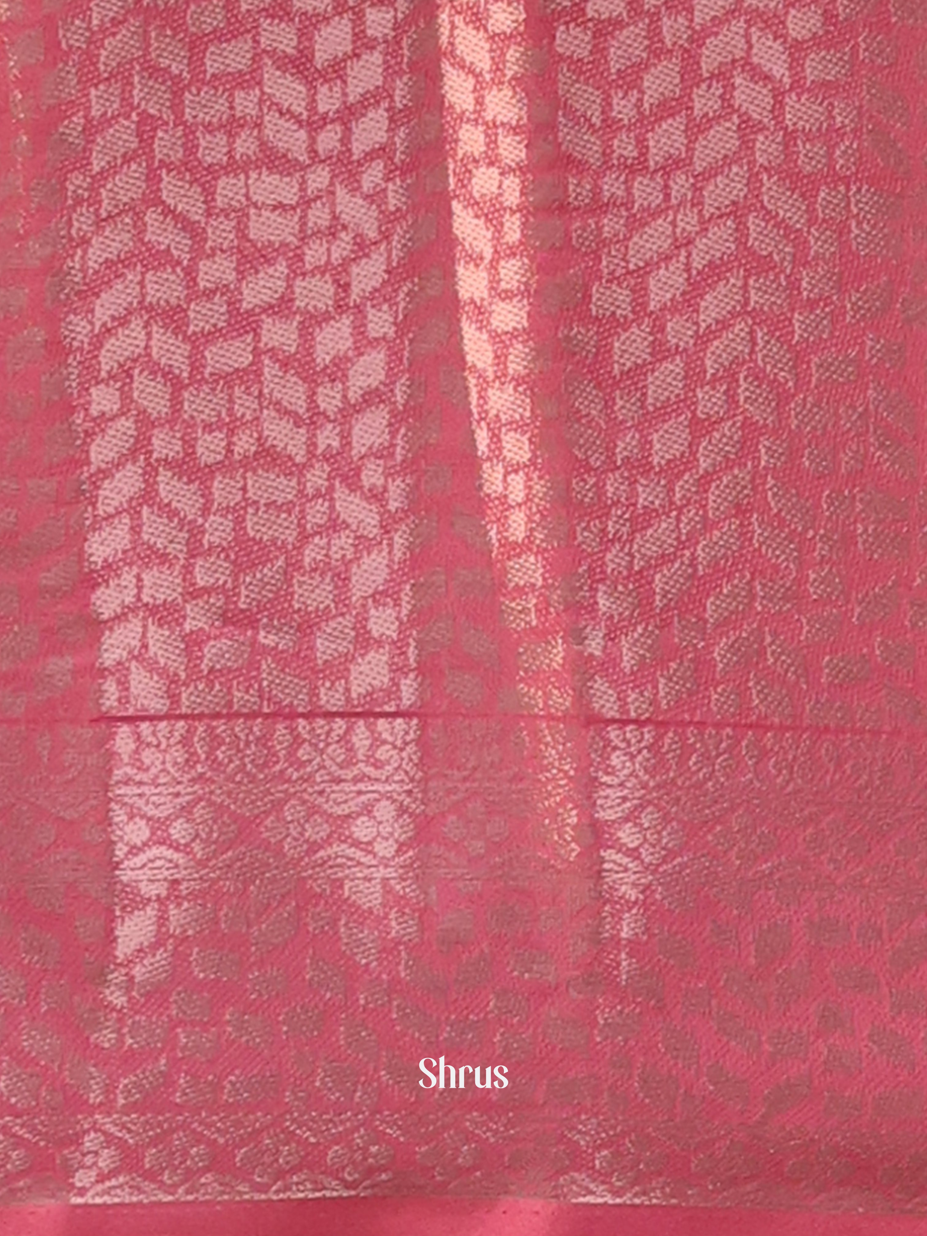 Lite & Dark Pink - Printed chanderi Saree