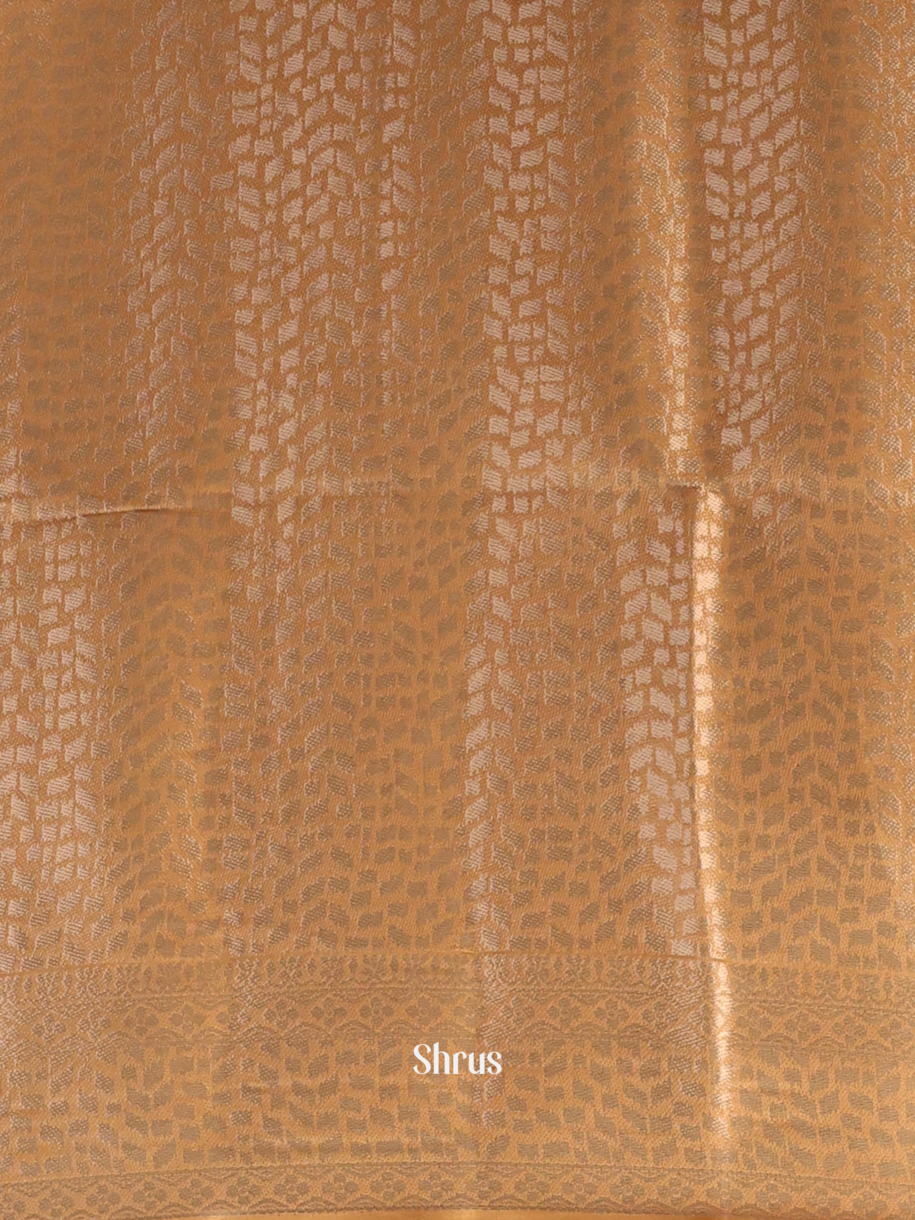 Cream & Gold- Printed chanderi Saree