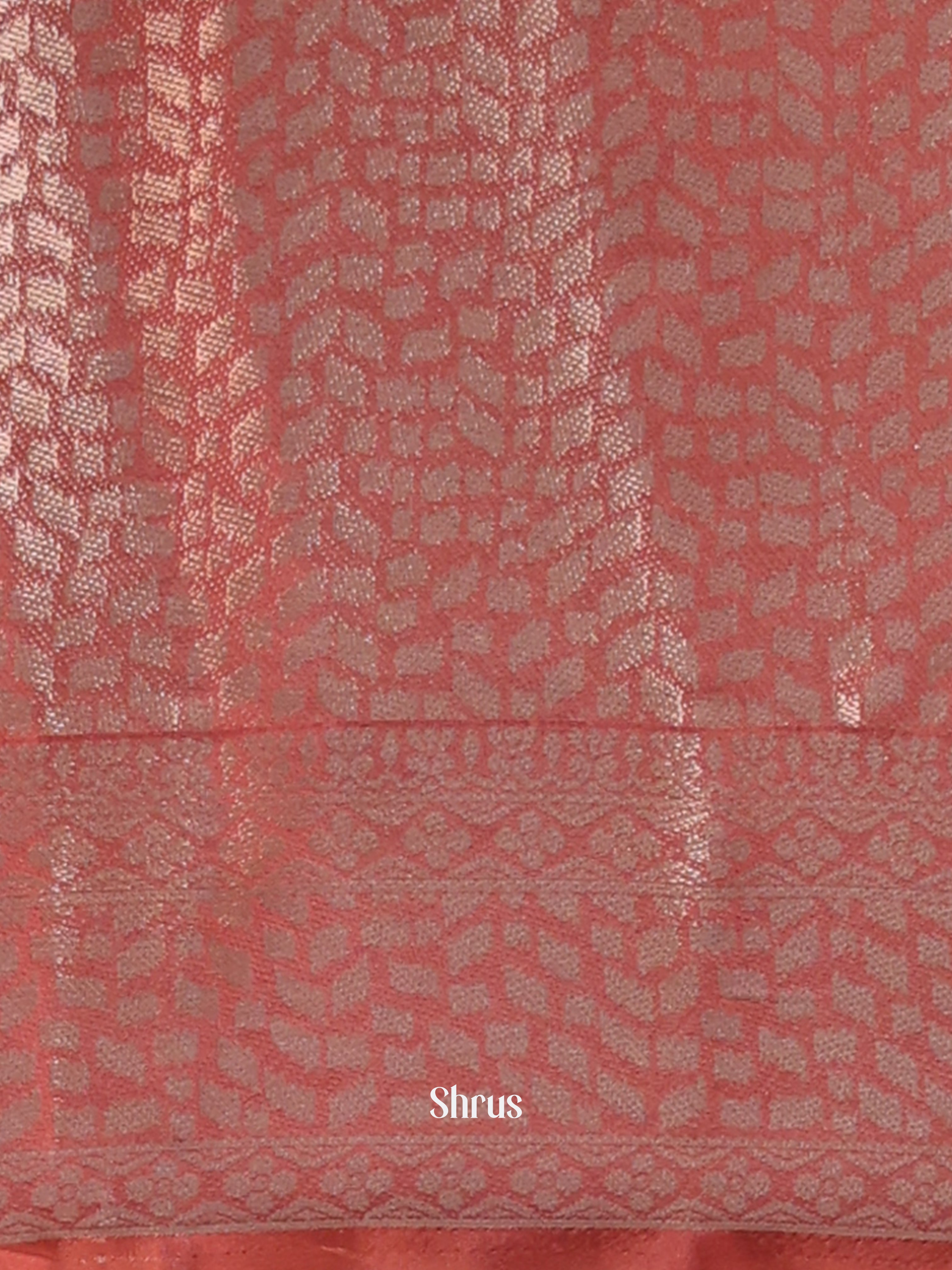 Pink - Printed chanderi Saree