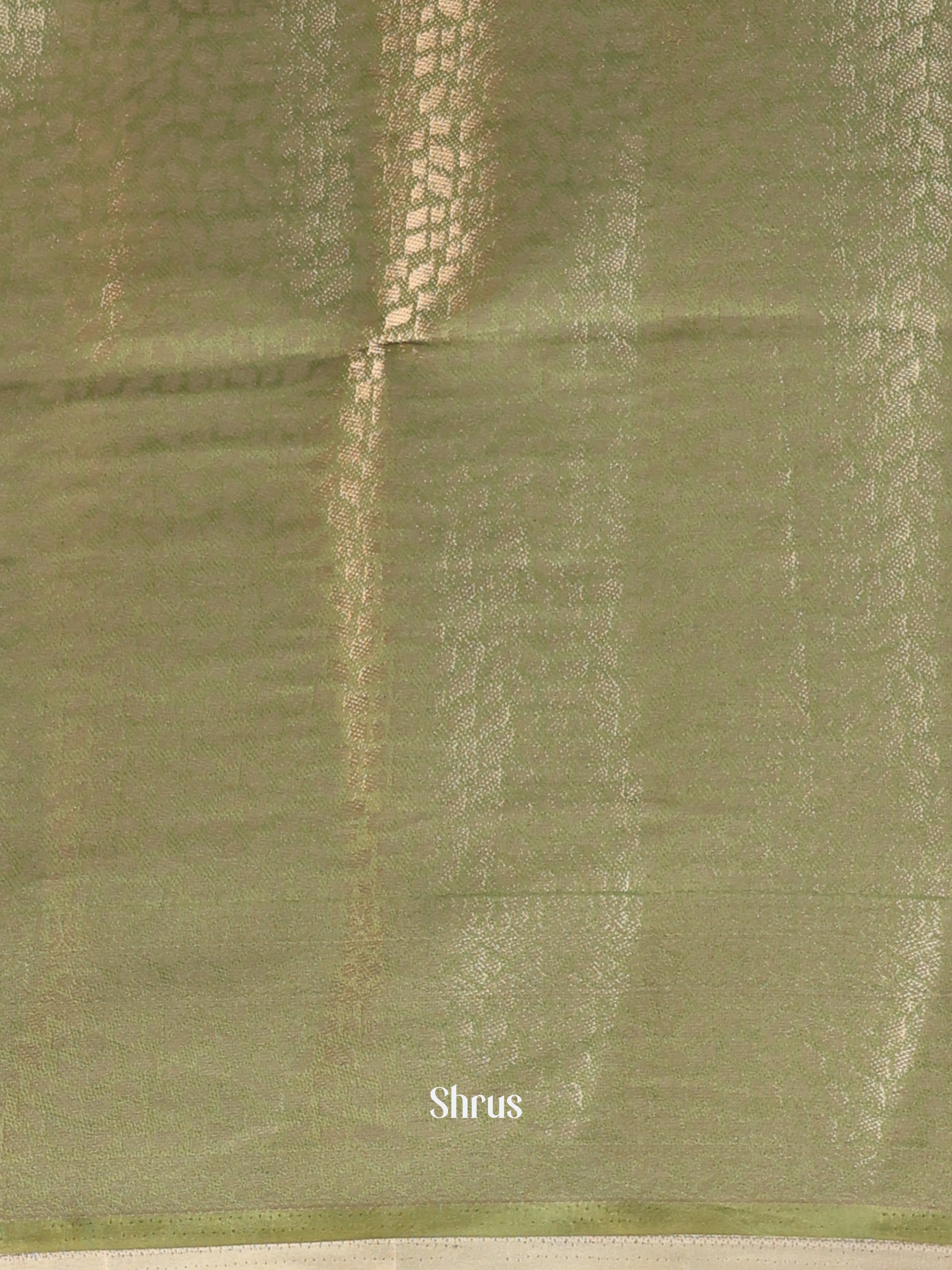 Cream & Lite Green- Printed chanderi Saree