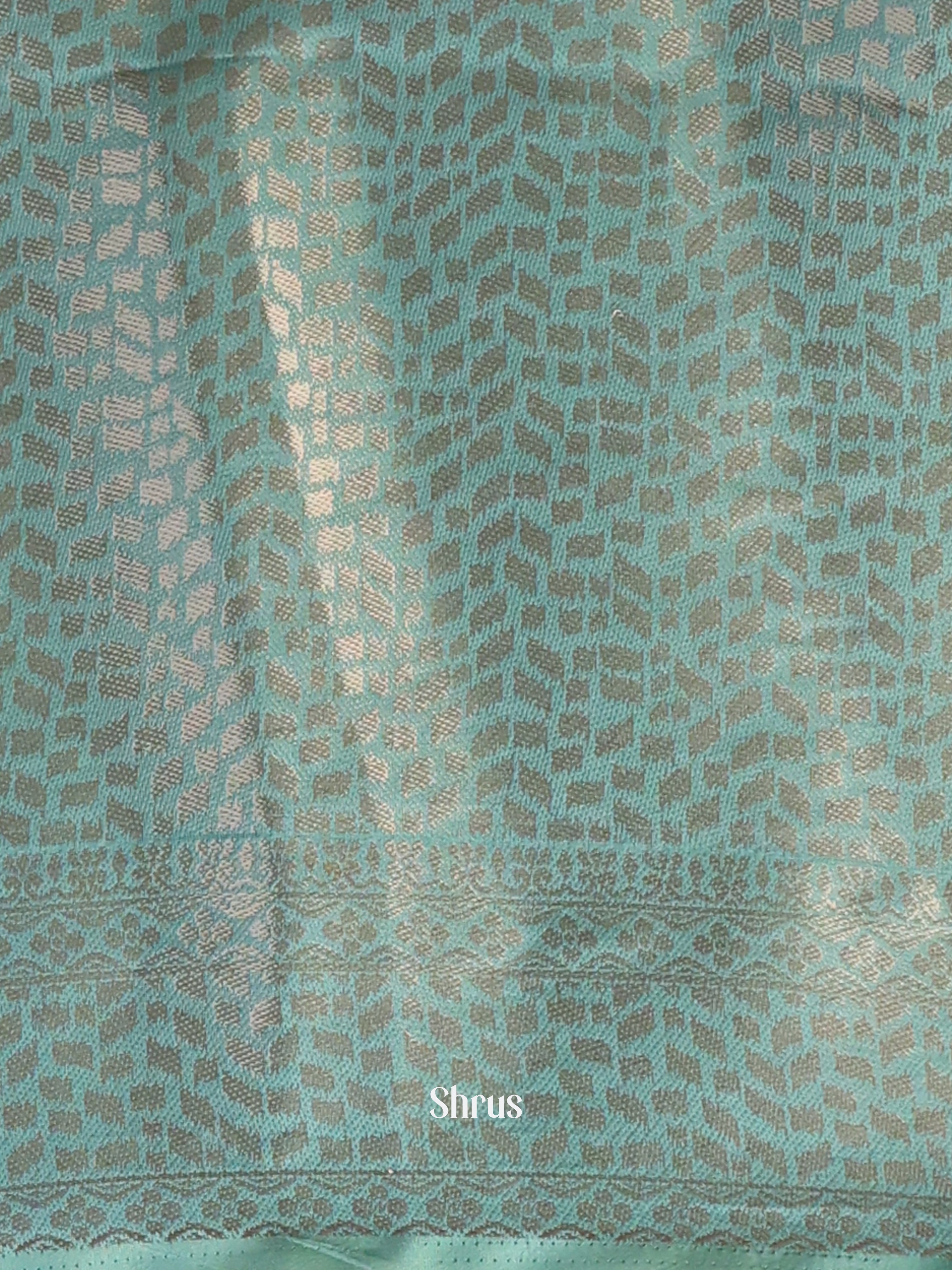 Blue - Printed chanderi Saree