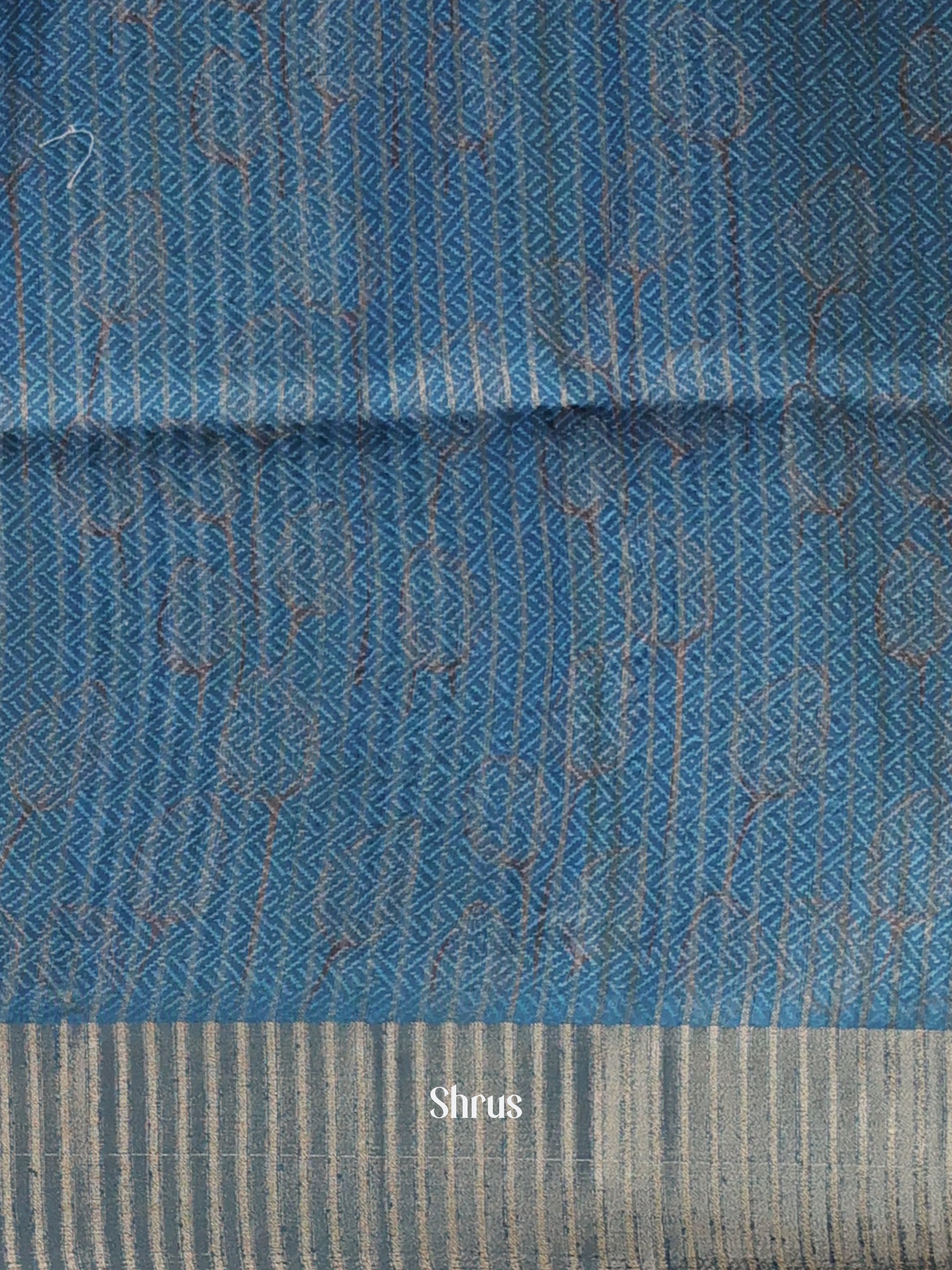 Blue- Moonga Saree