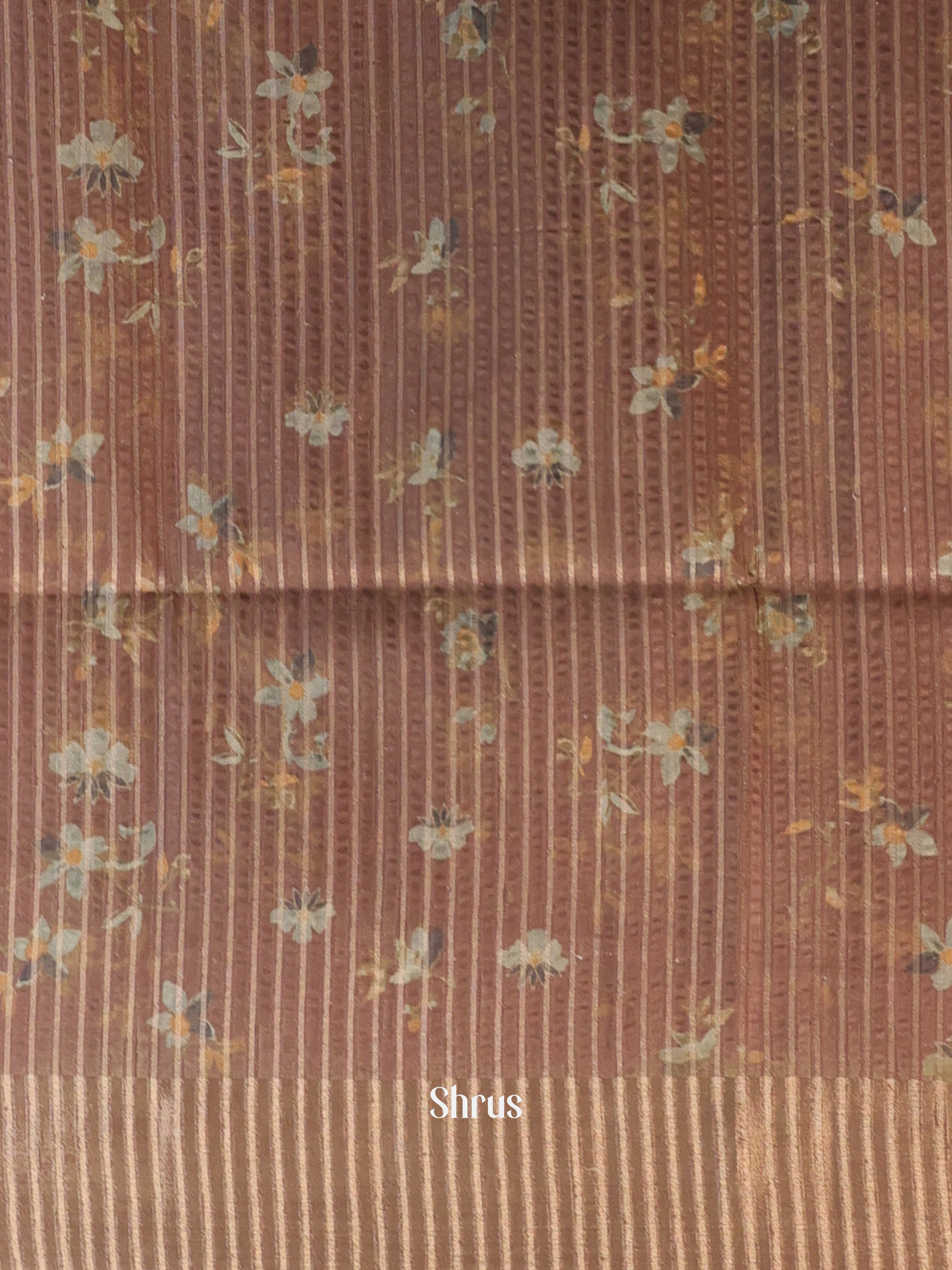 Brown - Moonga Saree