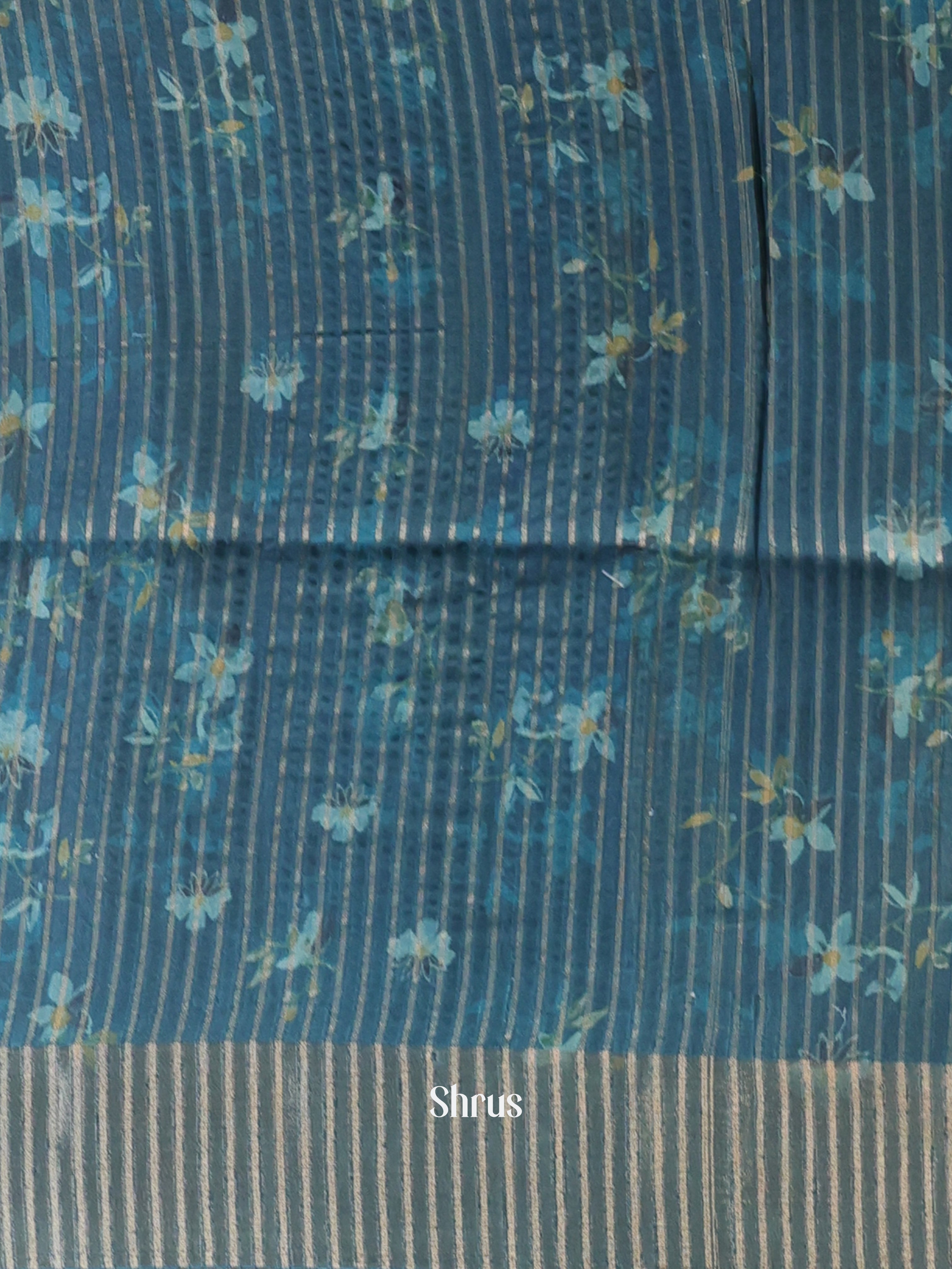 Blue - Moonga Saree - Shop on Shrus.com