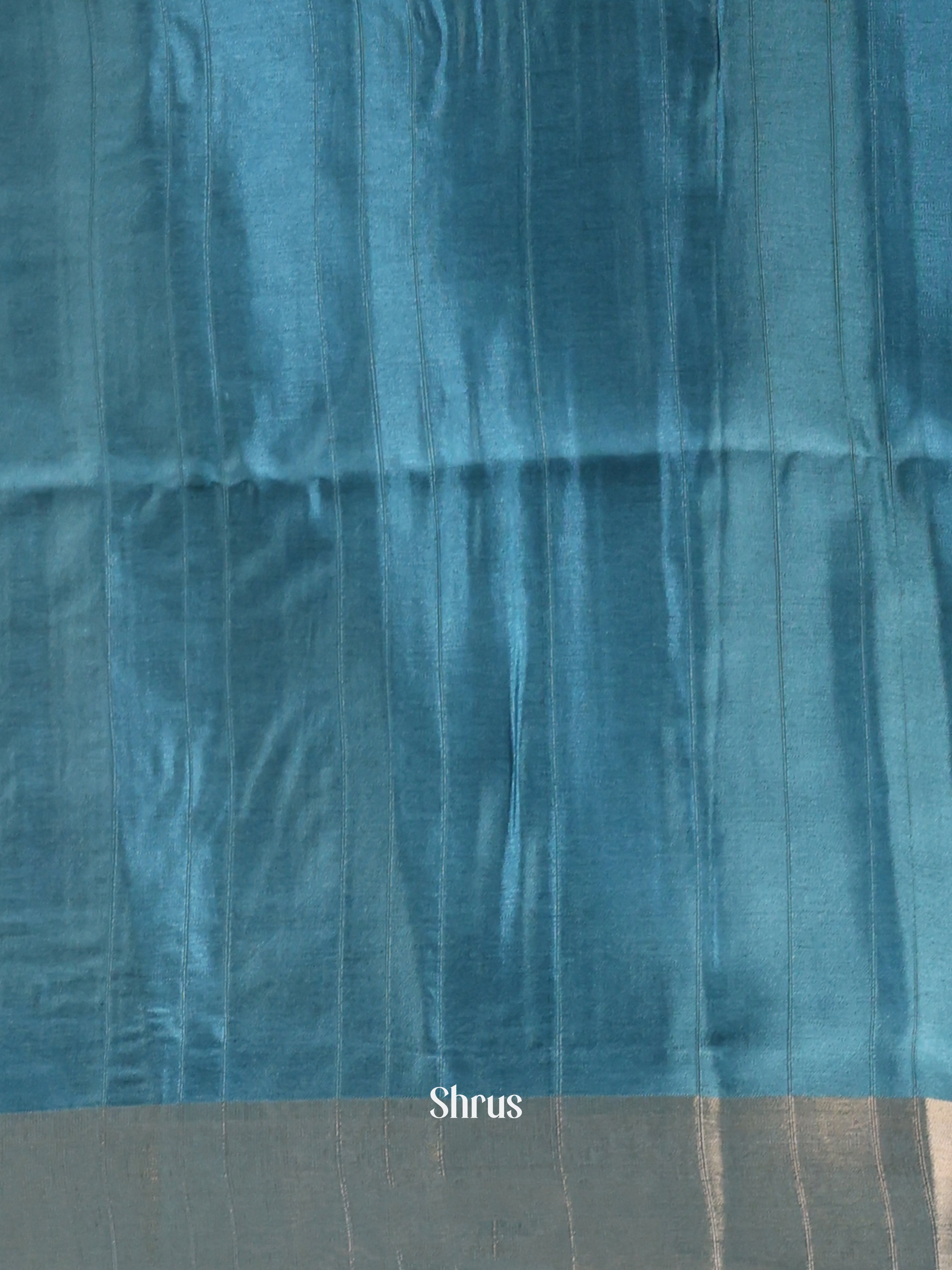 Lite Blue & Blue- Semi Tussar Saree