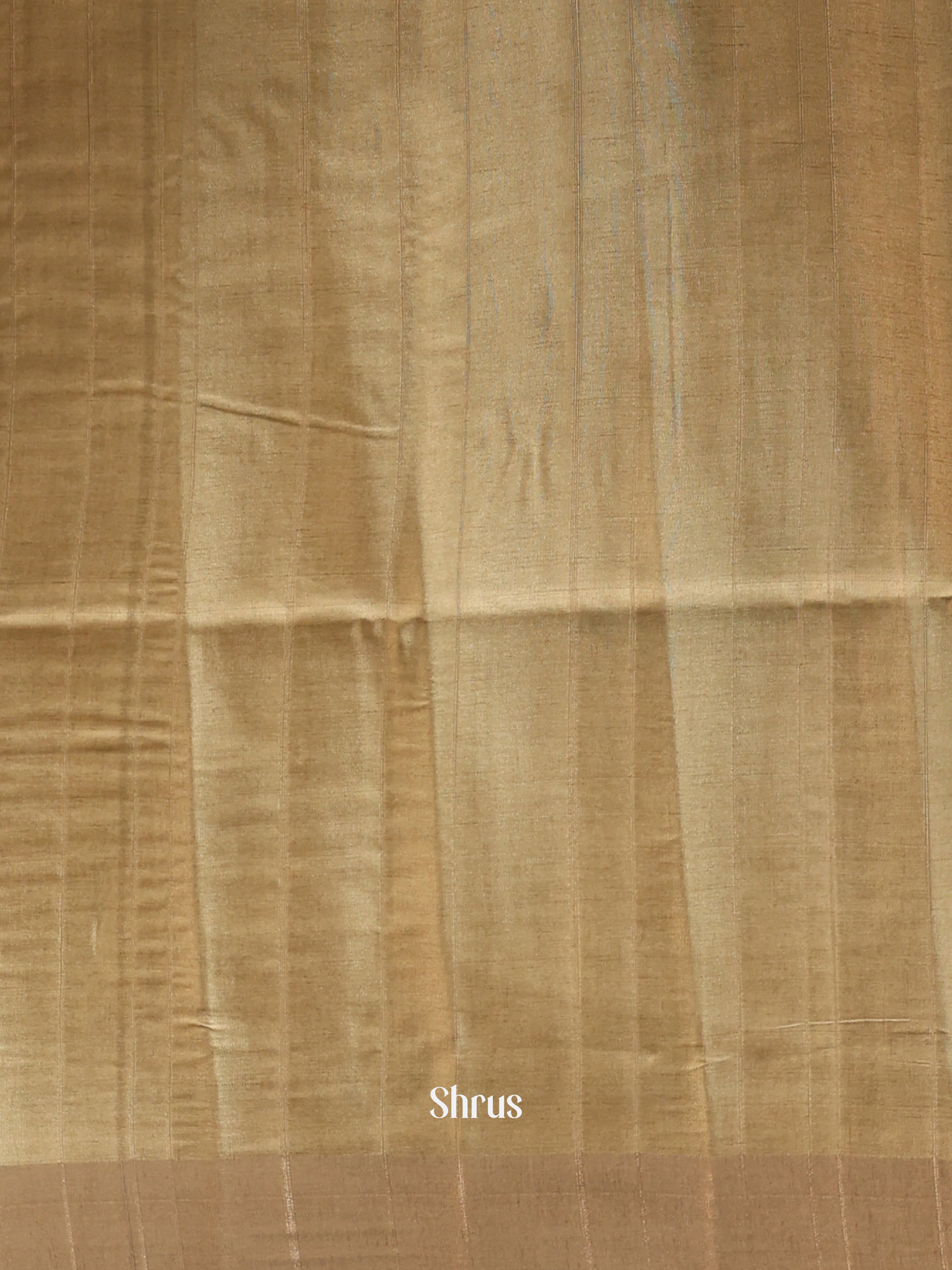 Cream & Beige - Semi Tussar Saree