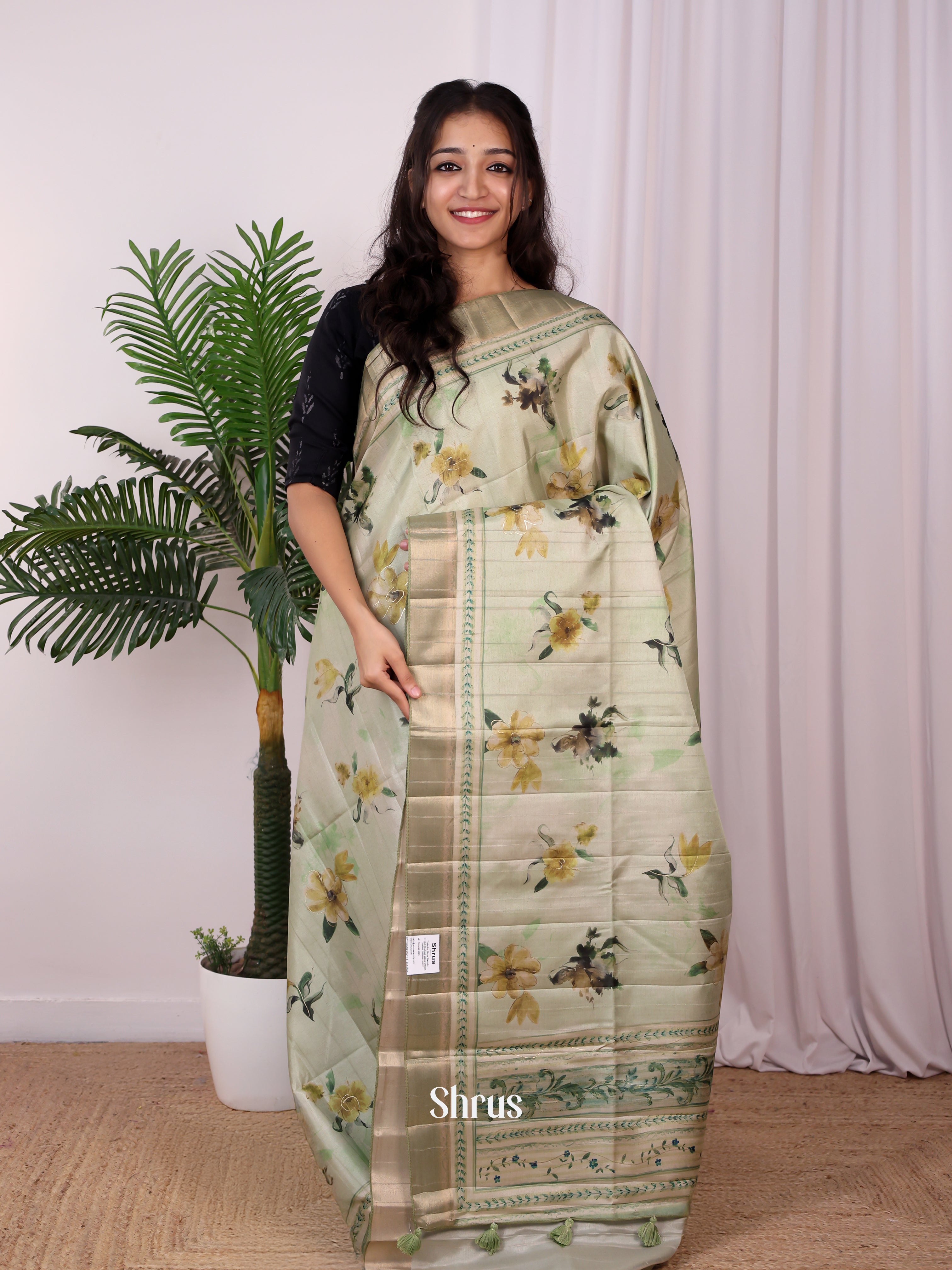 Green - Semi Tussar Saree