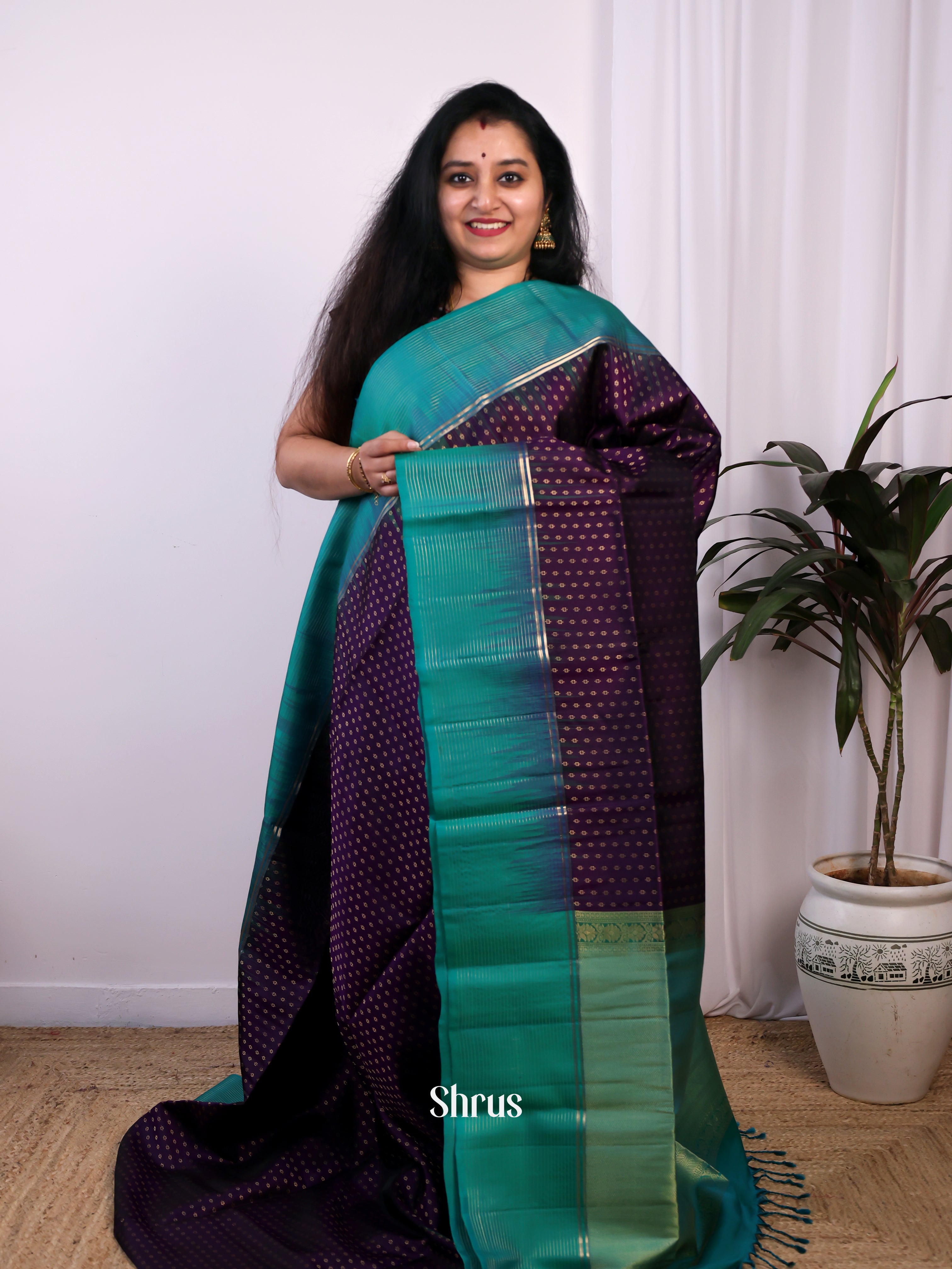 CJS24493 - Soft Silk Saree - Shop on Shrus.com