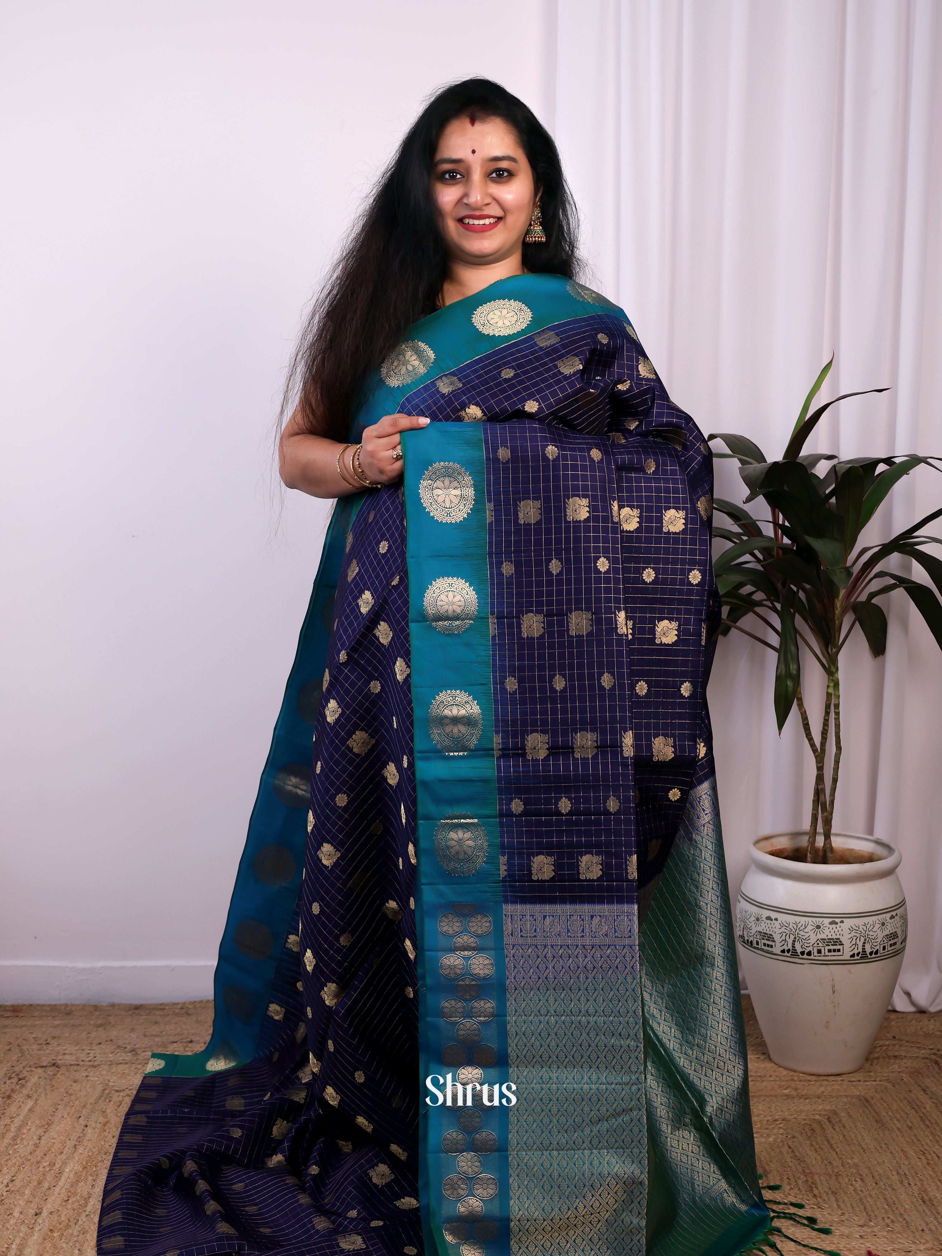 CJS24497 - Soft Silk Saree - Shop on Shrus.com