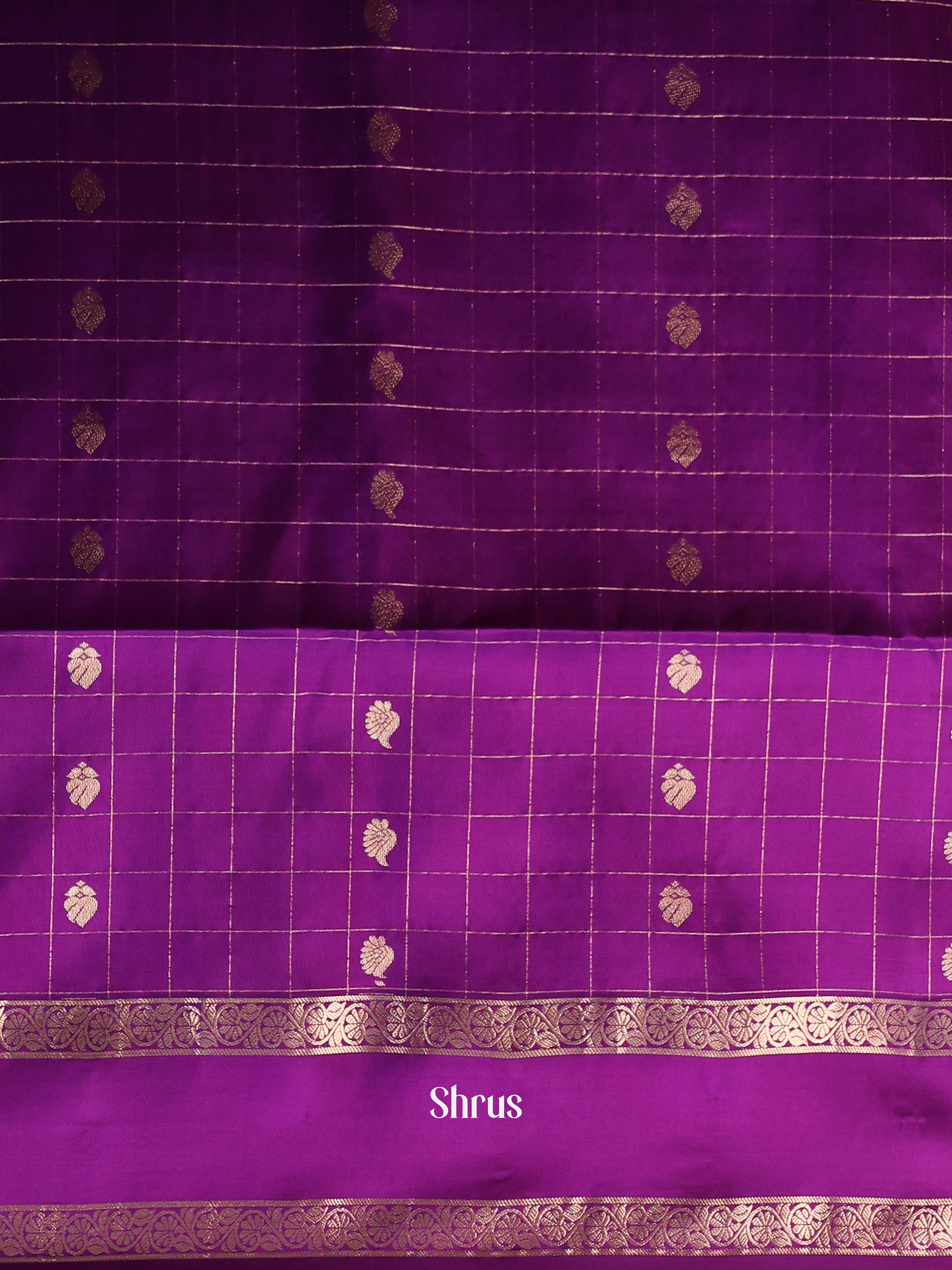 Lavender & Purple - Soft Silk Saree