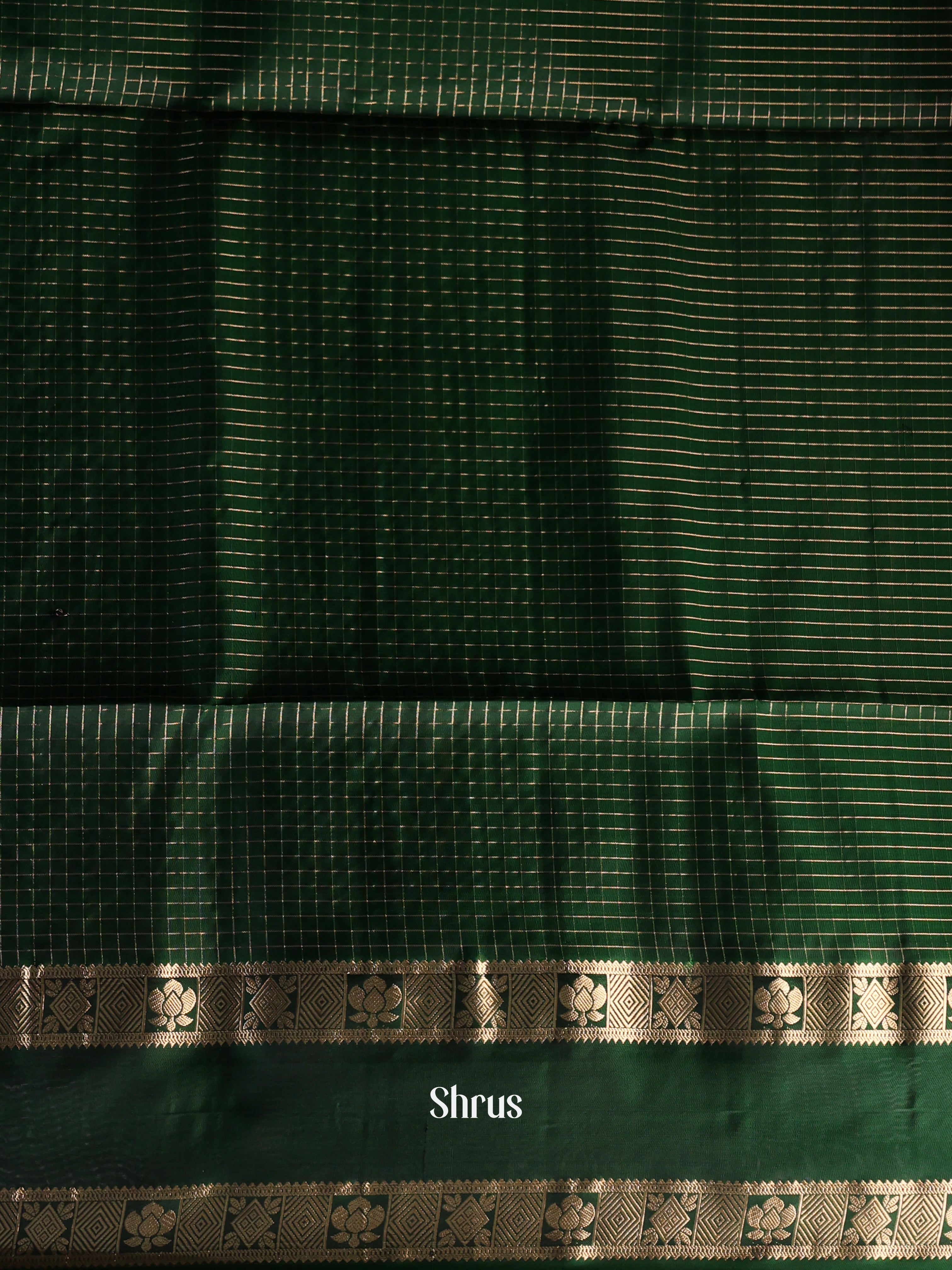 WIne & Green - Soft Silk Saree - Shop on Shrus.com