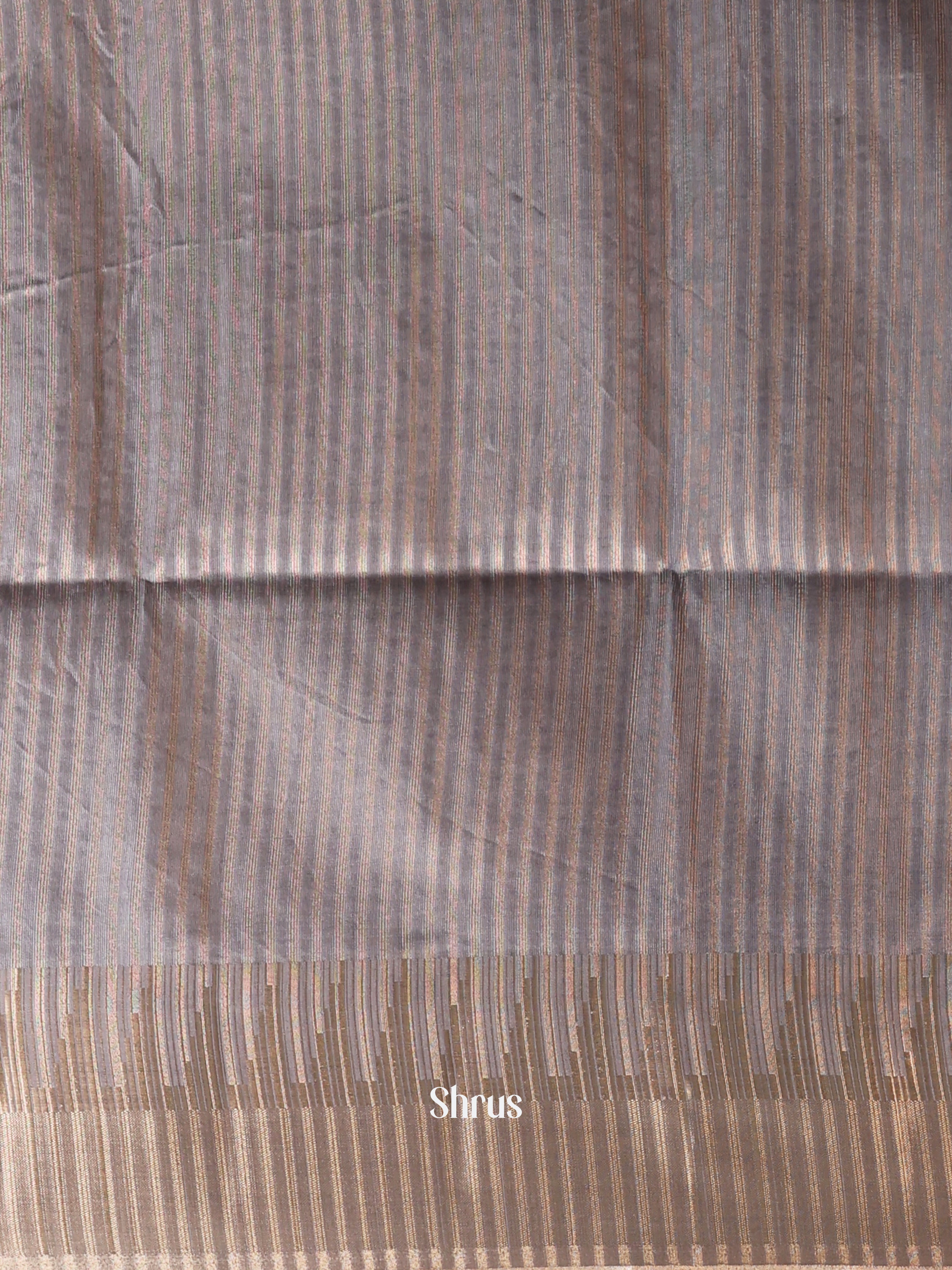 Grey - Semi Tussar Saree