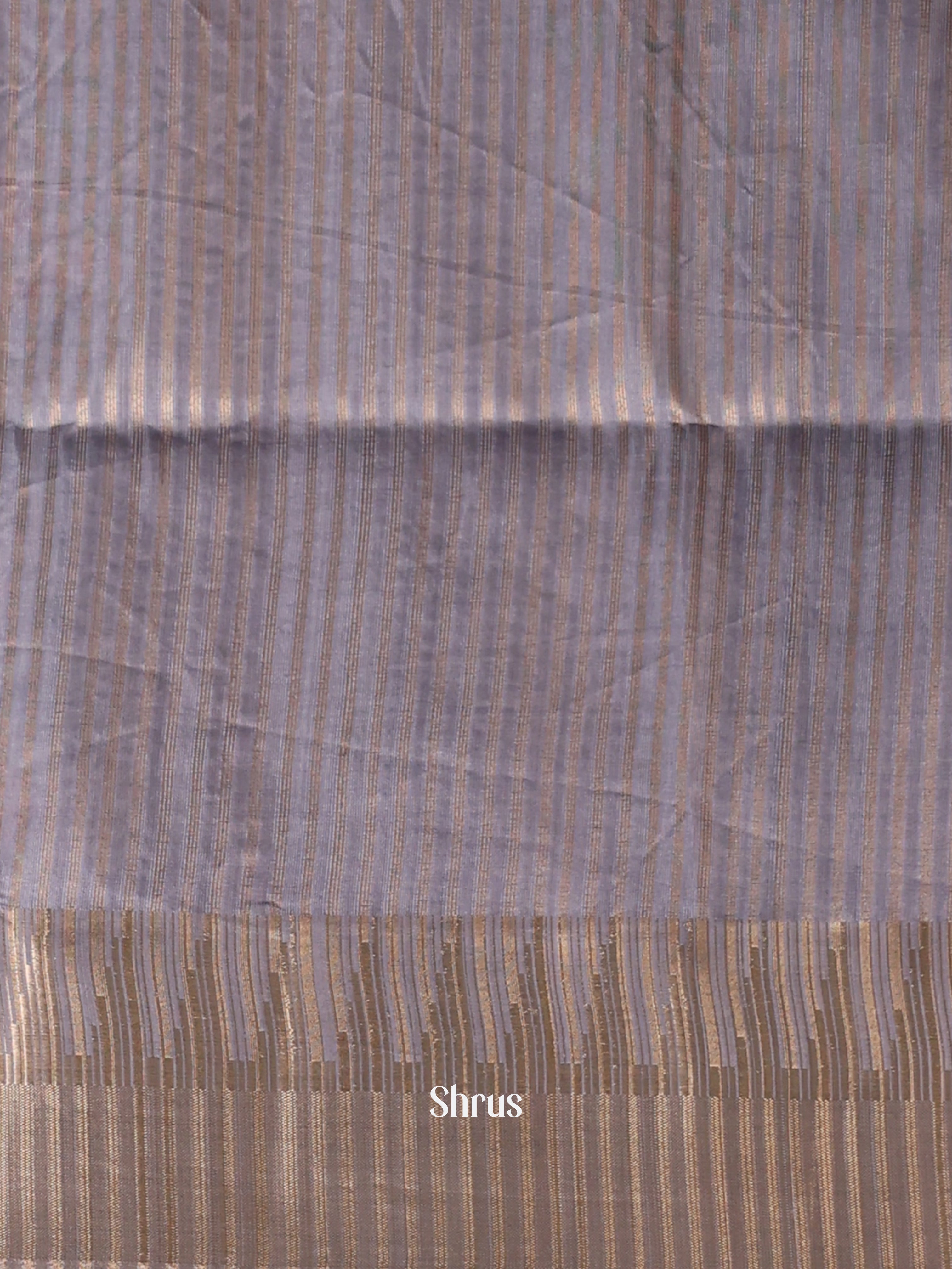 Grey - Semi Tussar Saree