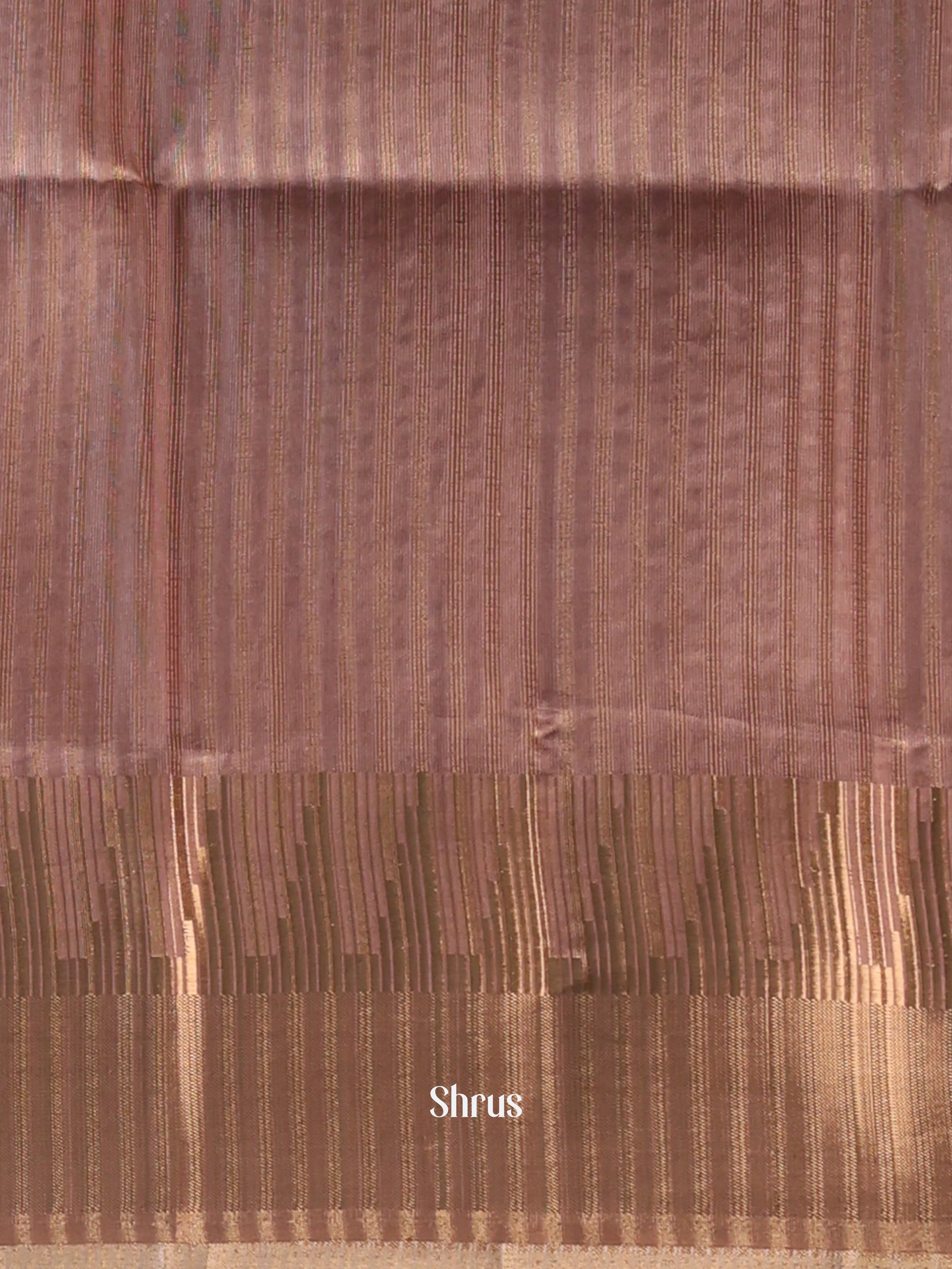 Dusty Brown - Semi Tussar Saree