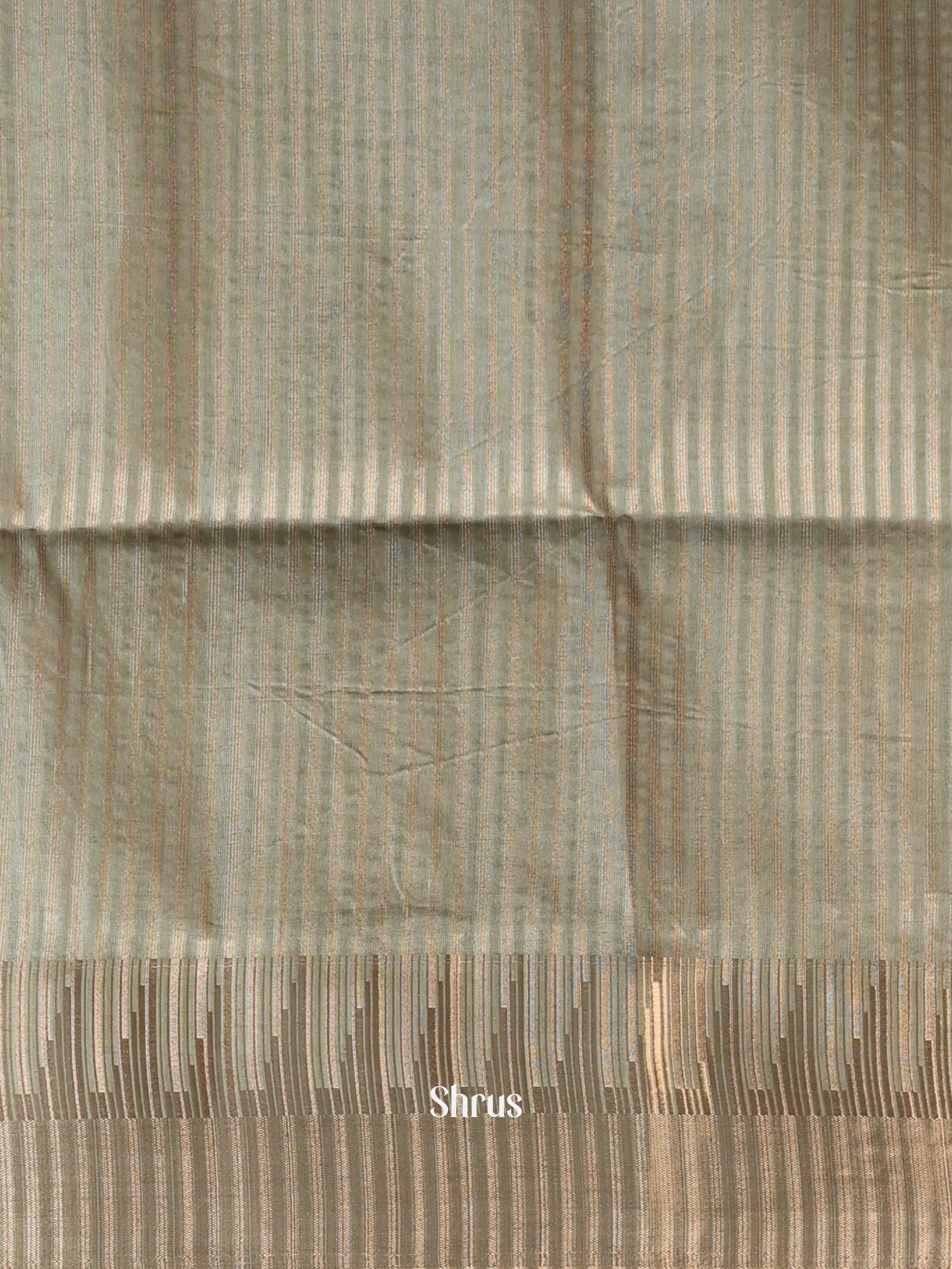 Grey - Semi Tussar Saree