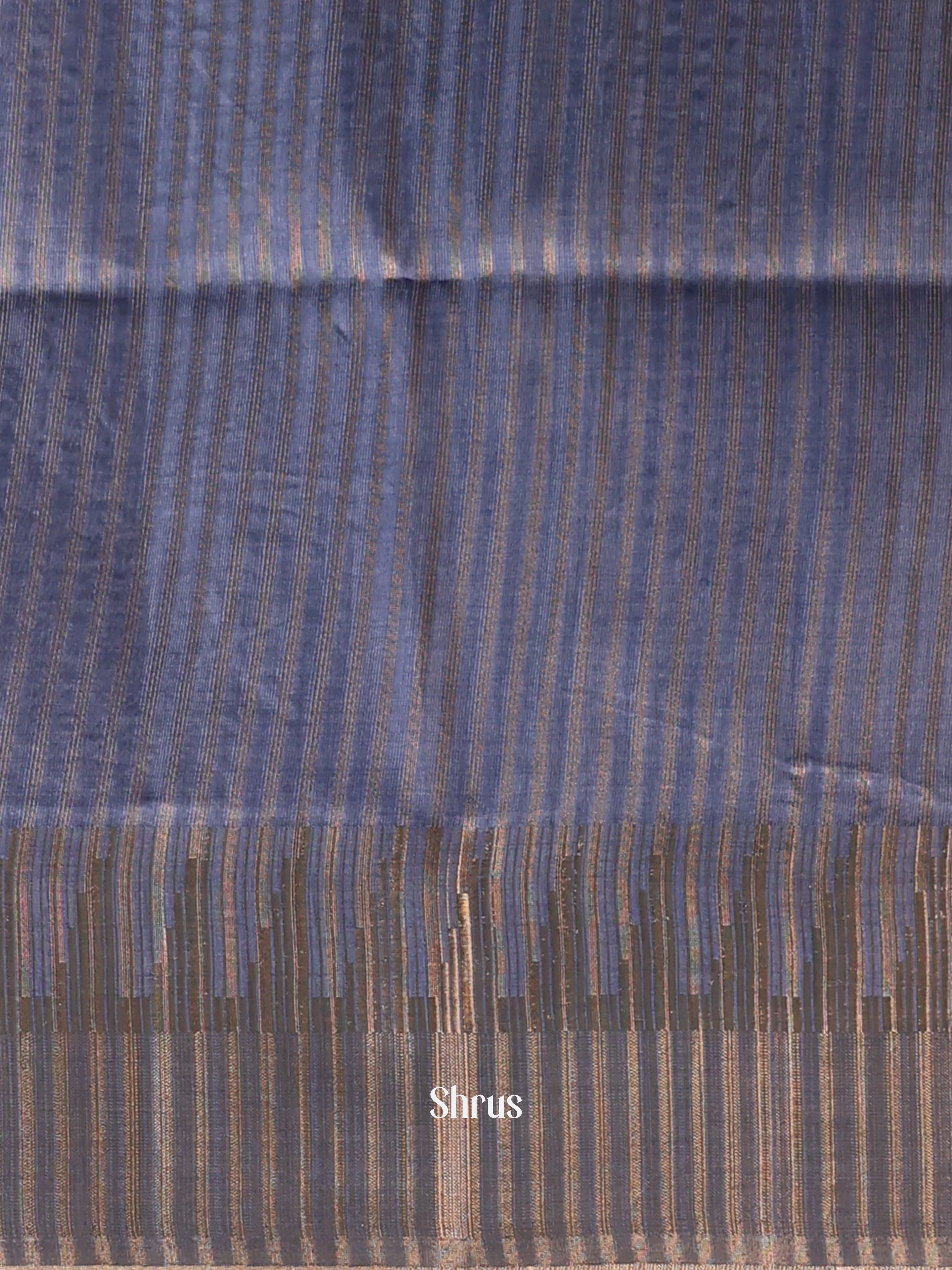 Blue  - Semi Tussar Saree