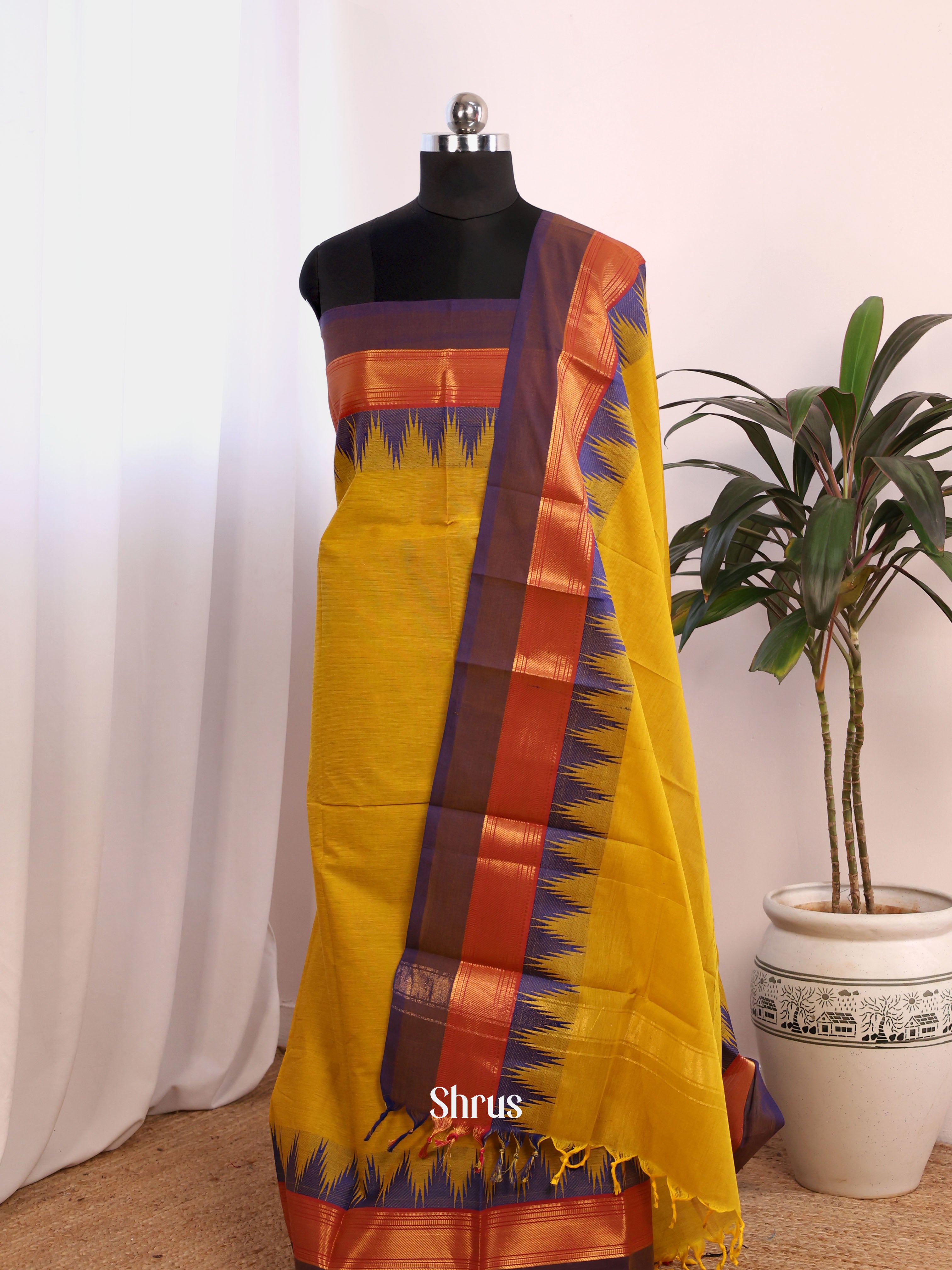 CJS25162 - chettinad top & dupatta combo - Shop on Shrus.com