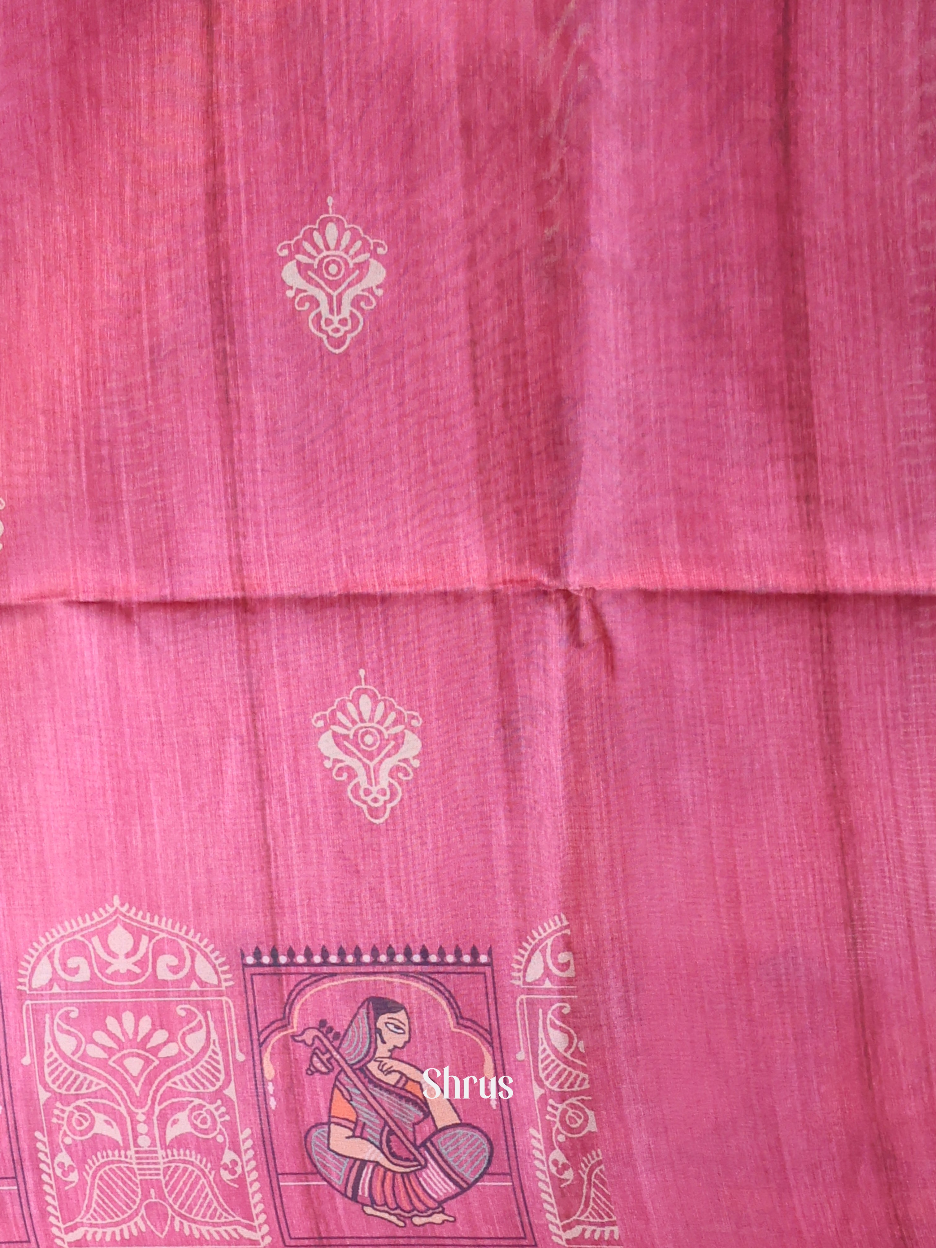 Pink - Champa semitussar Saree