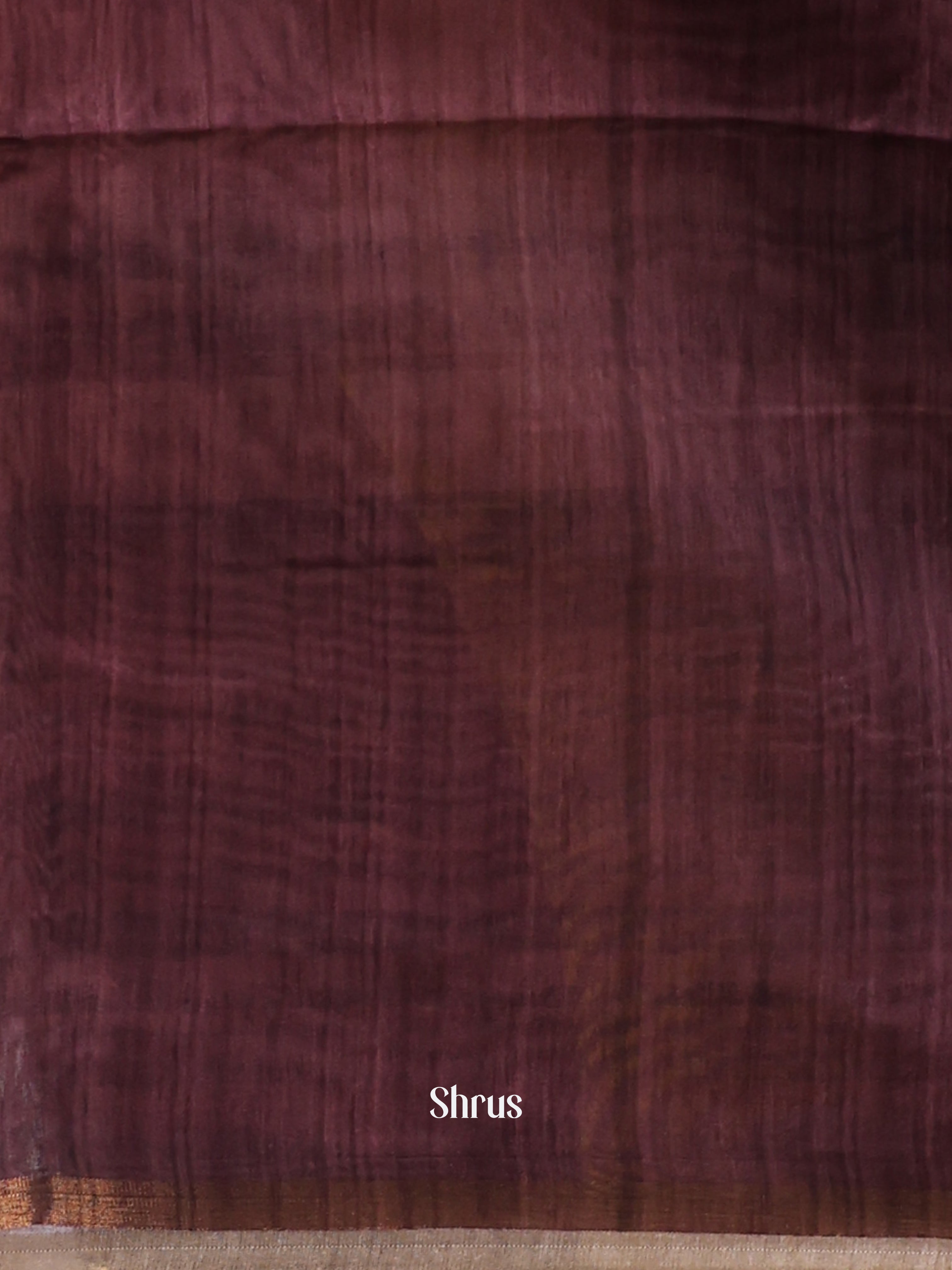 Maroon  & Brown - Champa semitussar Saree