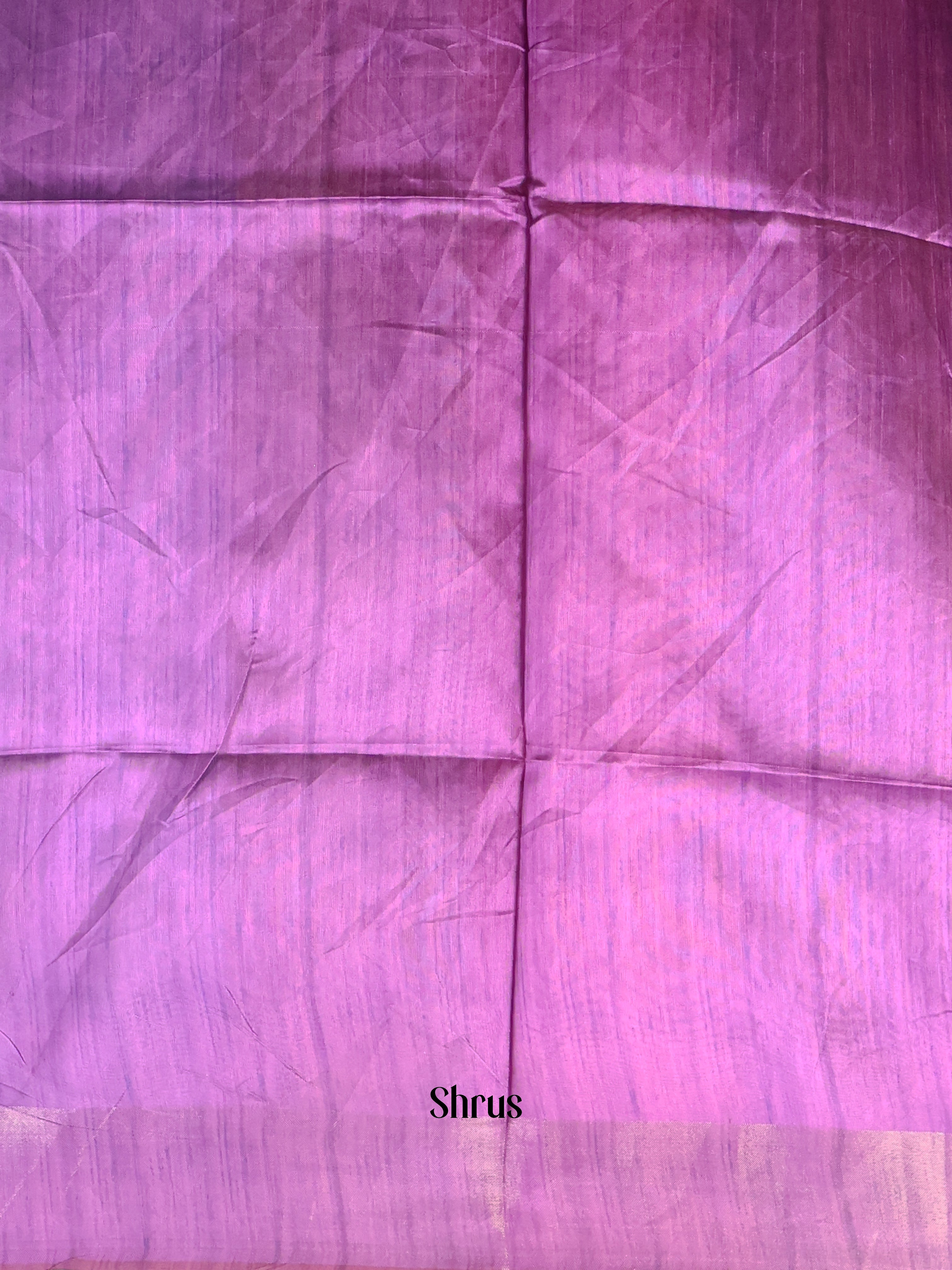 Beige & Purple- Champa semitussar Saree