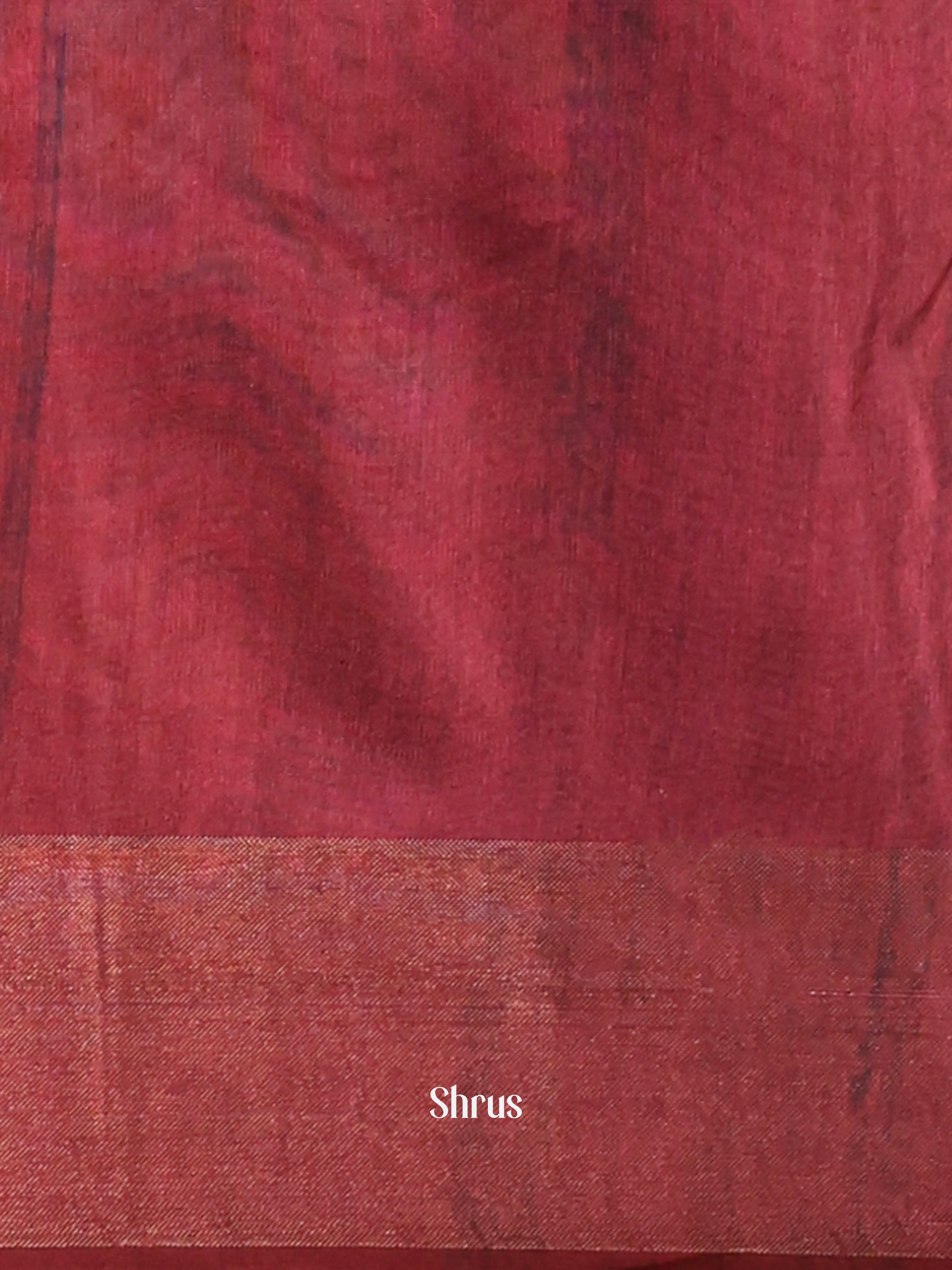 Maroon & Blue - Champa semitussar Saree