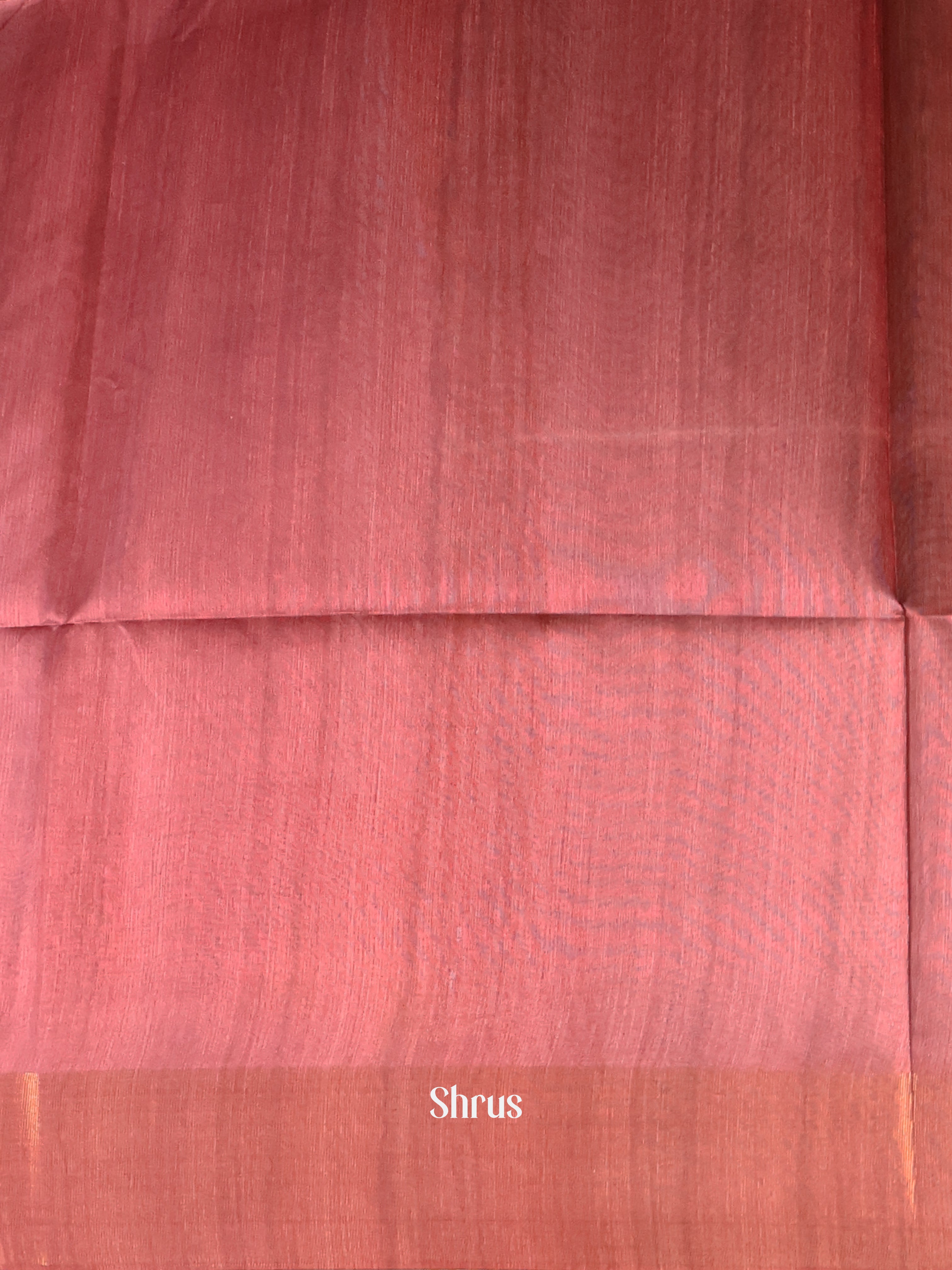 Cream & Brown - Champa semitussar Saree