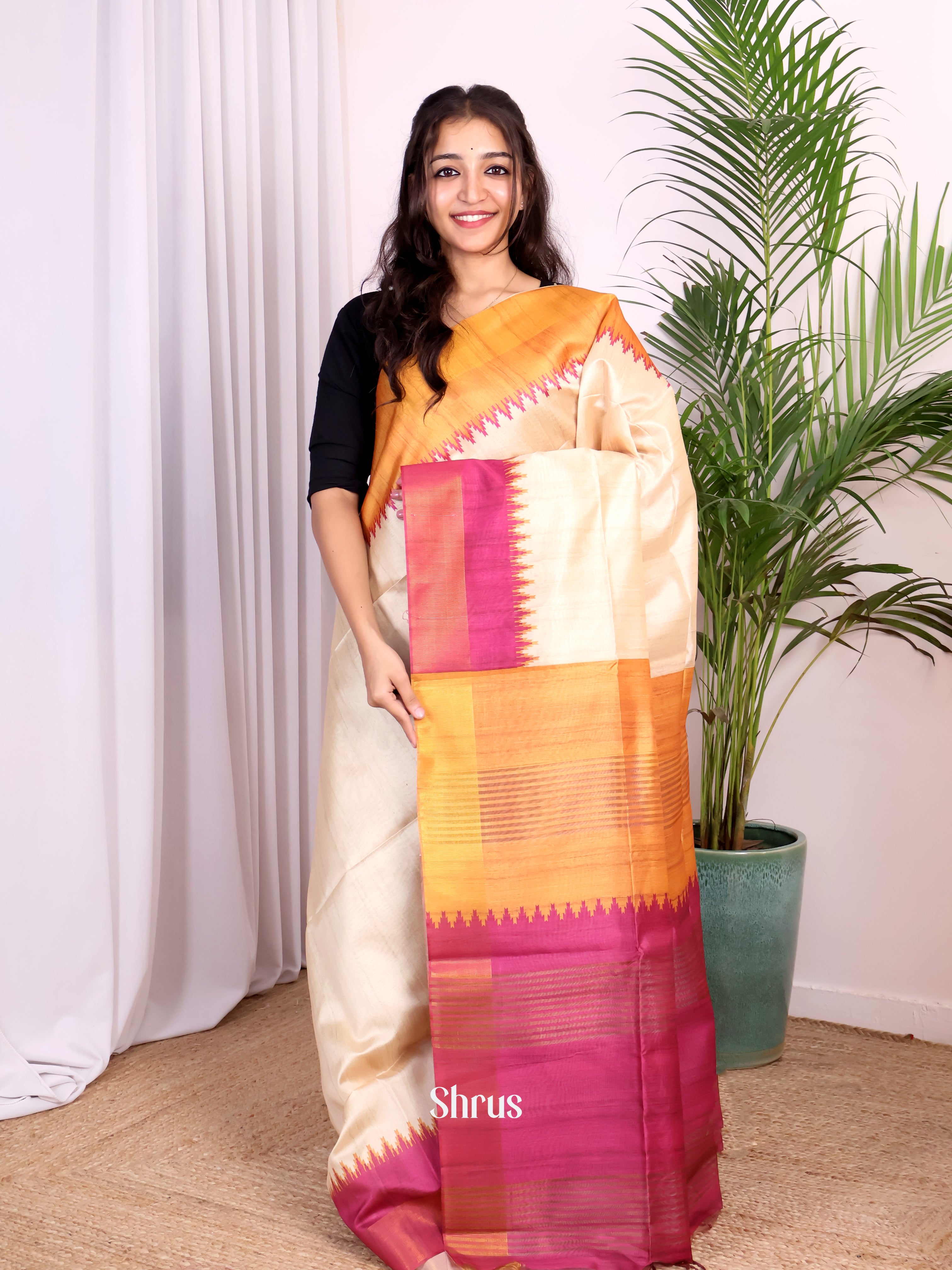 CJS25411 - Champa semitussar Saree - Shop on Shrus.com