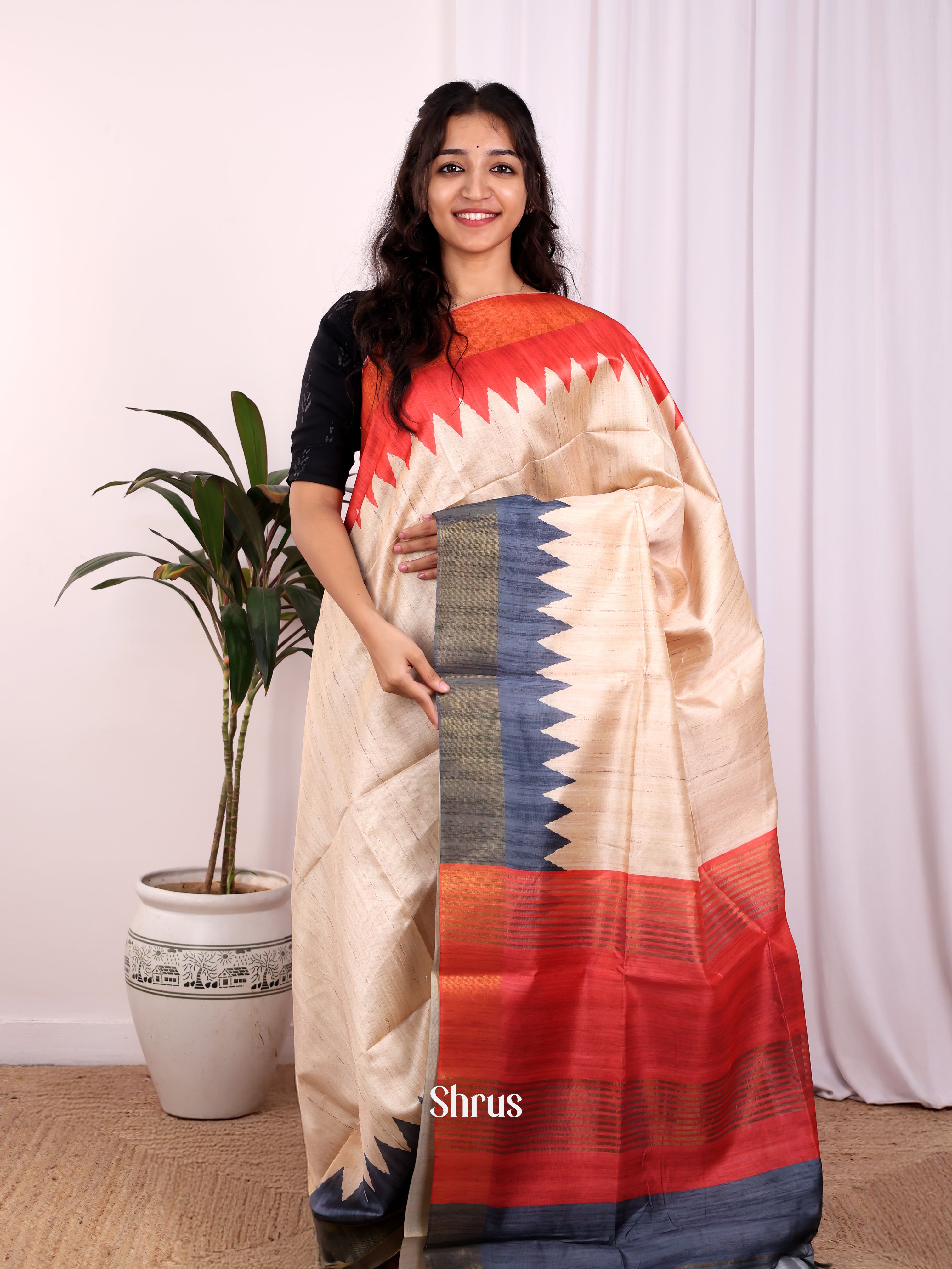 CJS25454- Champa semitussar Saree - Shop on Shrus.com