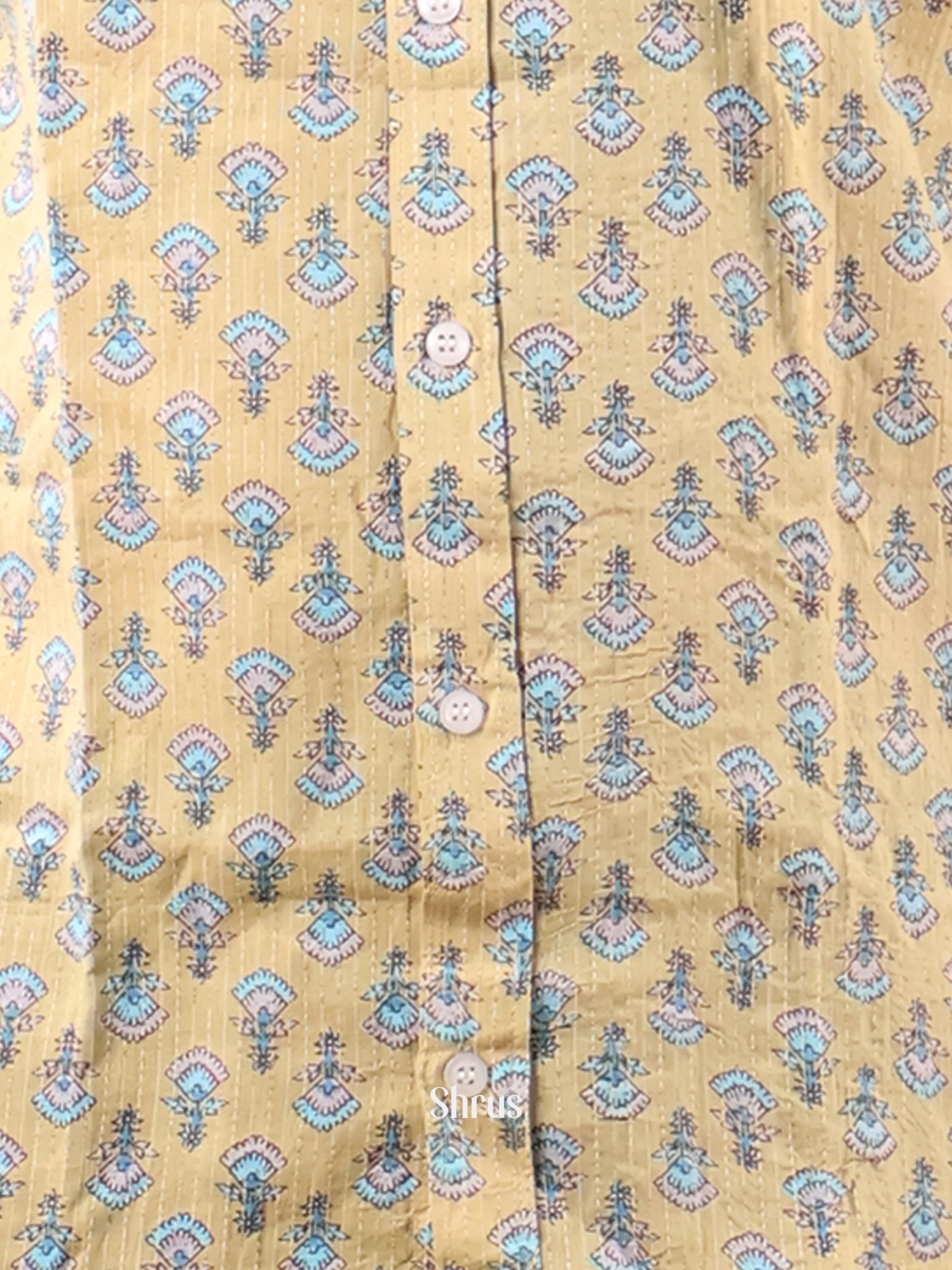 Pale Yellow - Readymade Mens Shirt