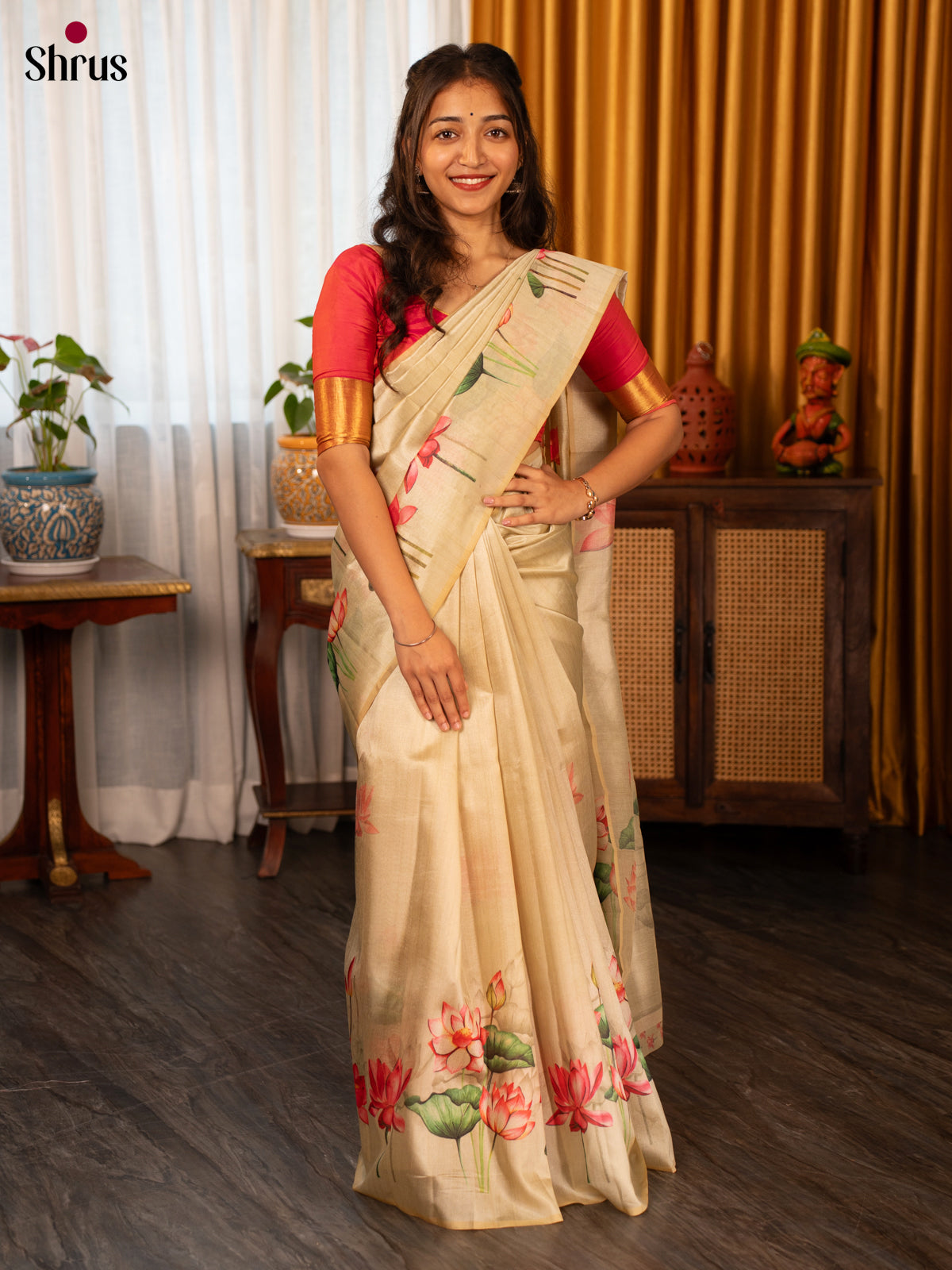 Lite Green - Semi Tussar Saree