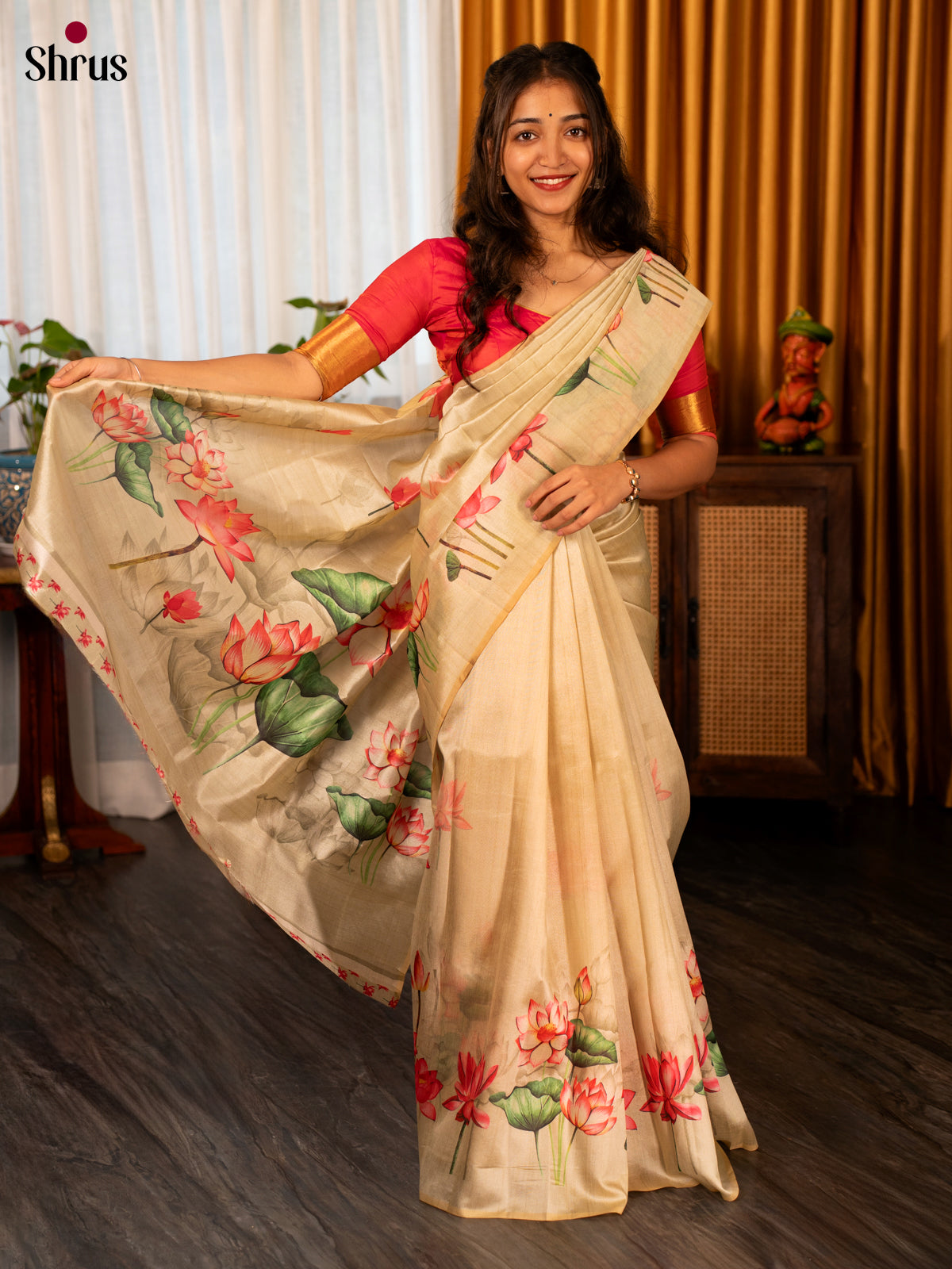 Lite Green - Semi Tussar Saree