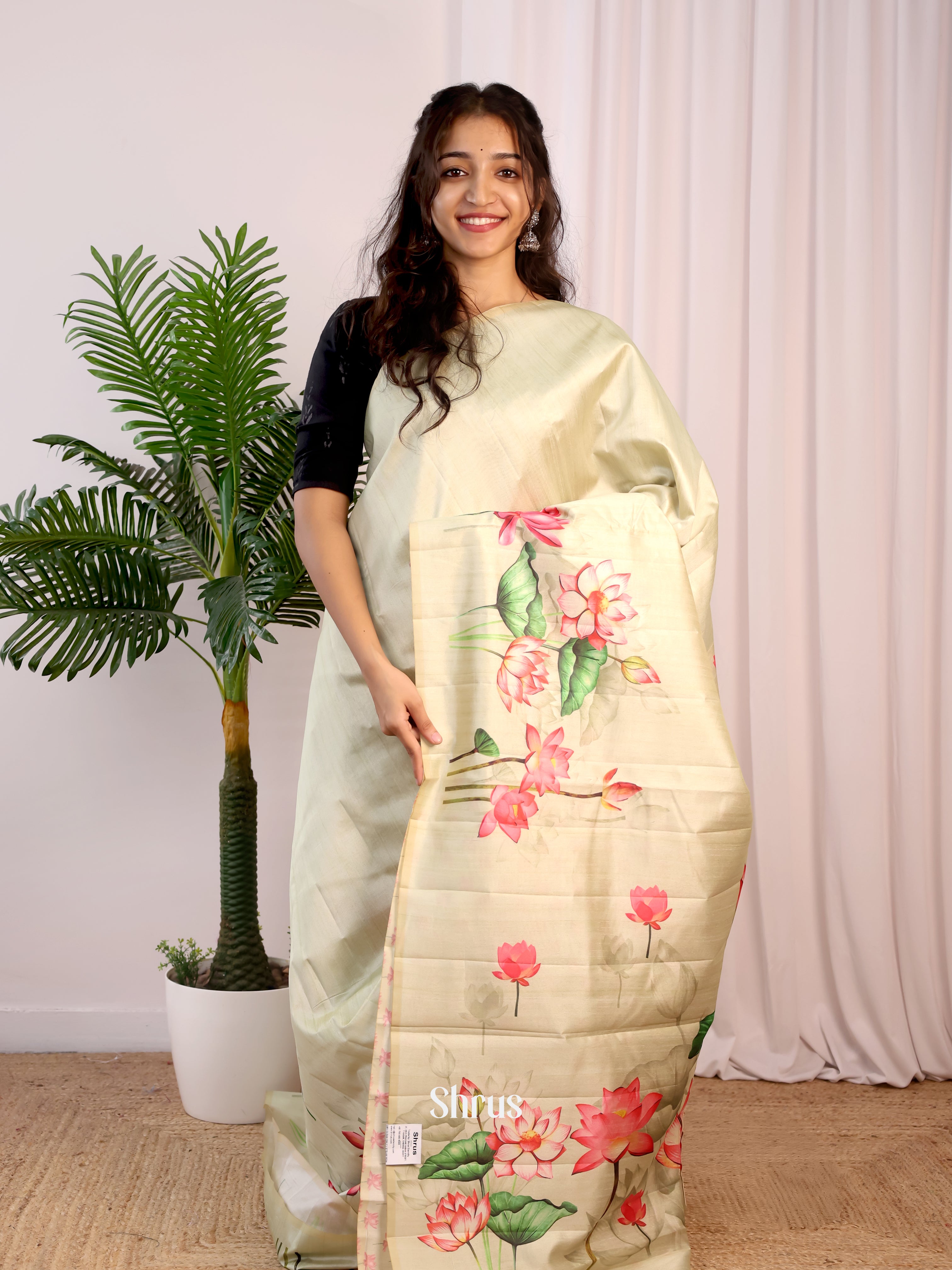 Lite Green - Semi Tussar Saree