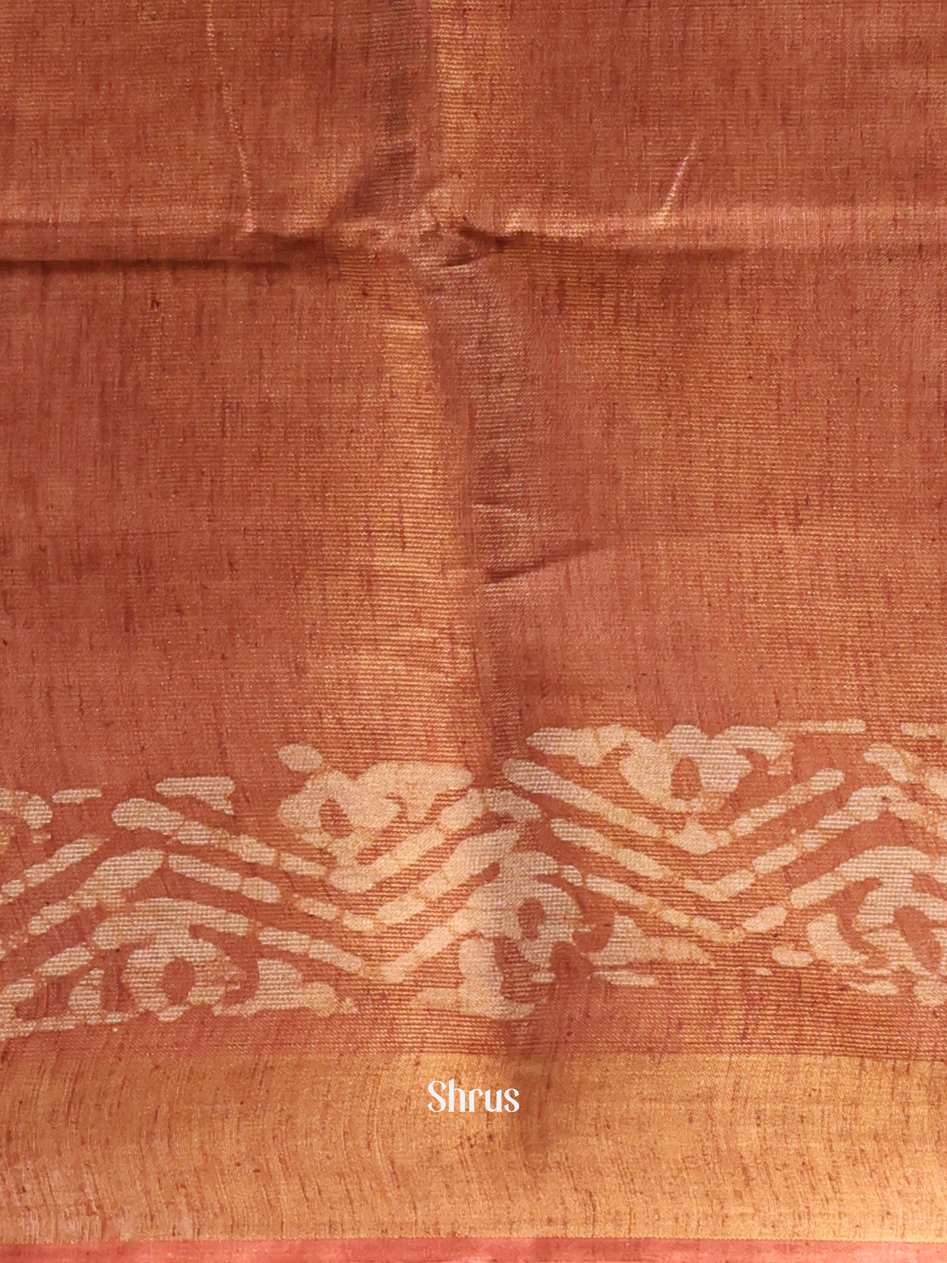 Brown & Mustard-Bhatik Saree