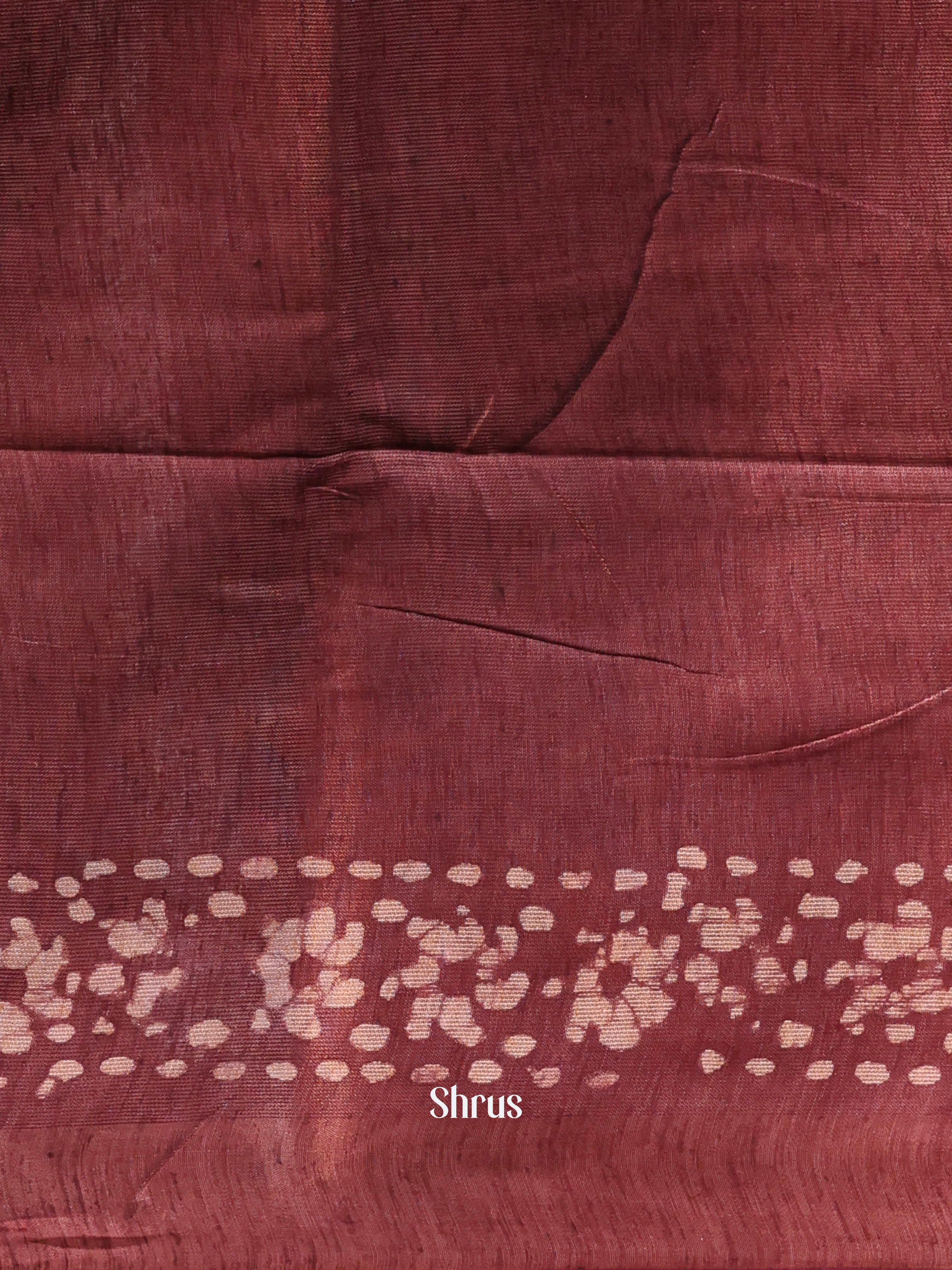 Pink & Brown -Bhatik Saree - Shop on Shrus.com