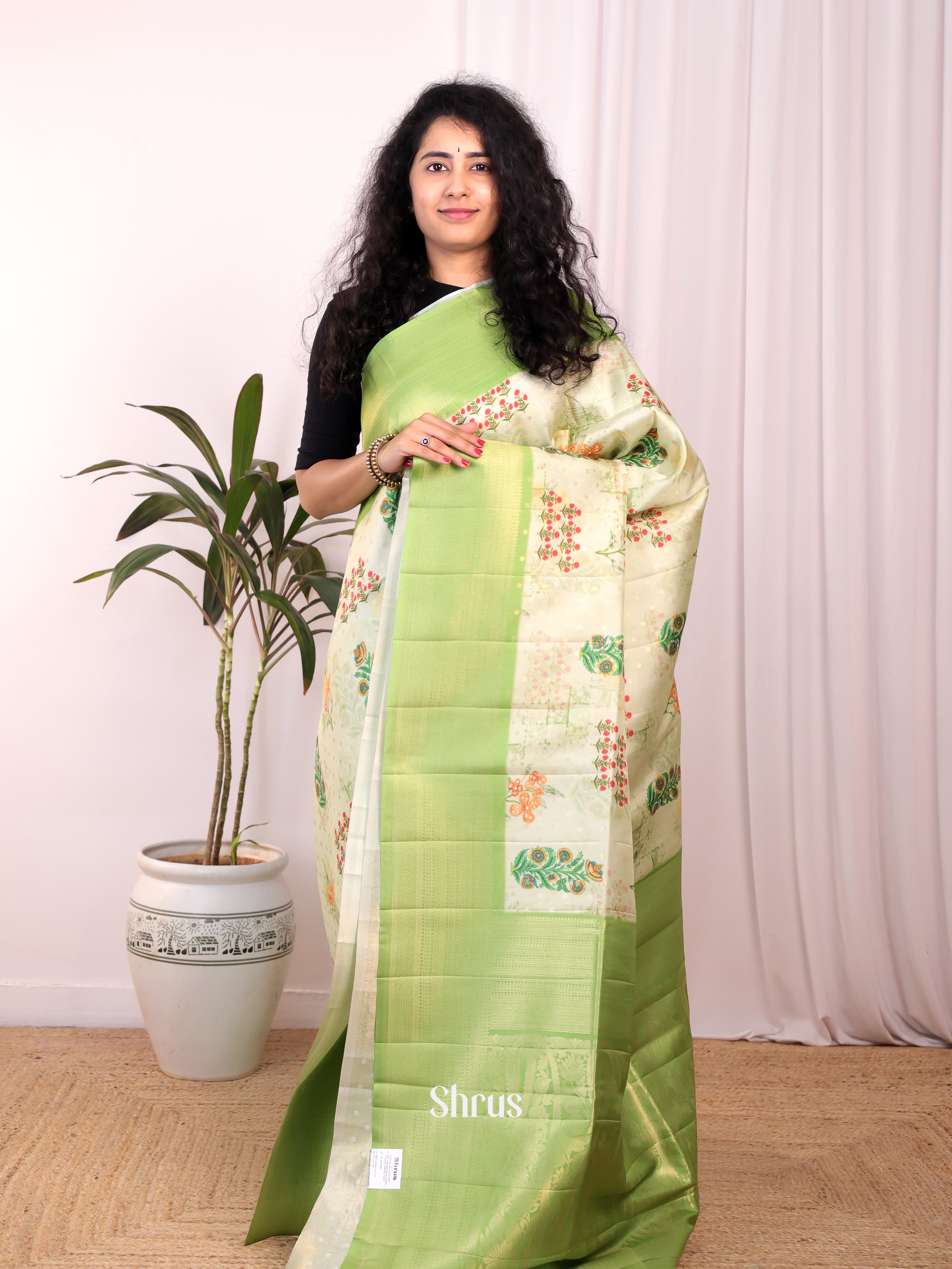 Green - Semi Georgette Saree