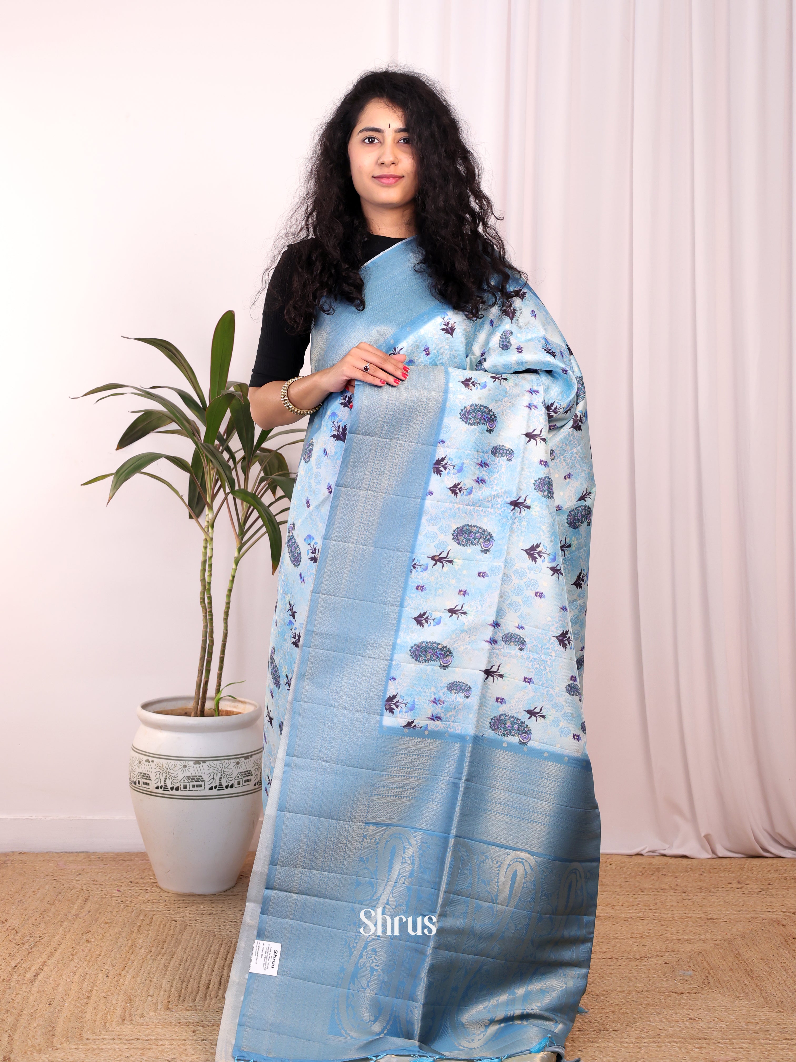 Blue - Semi Georgette Saree