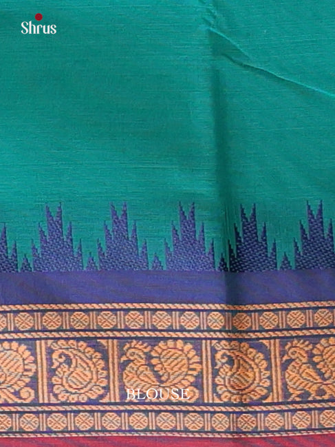 Teal & Blue - Chettinad Cotton Saree