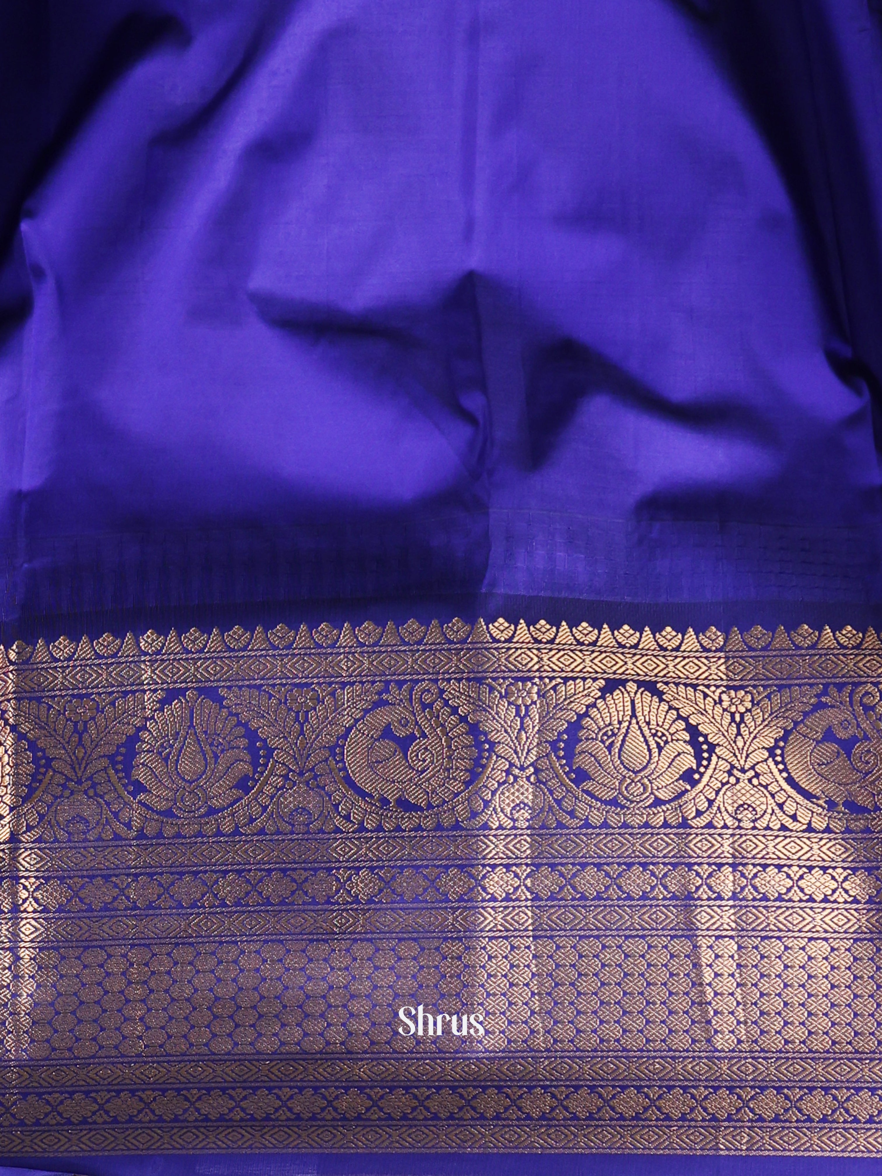 Green & Blue - Gadwal halfpure Saree - Shop on Shrus.com
