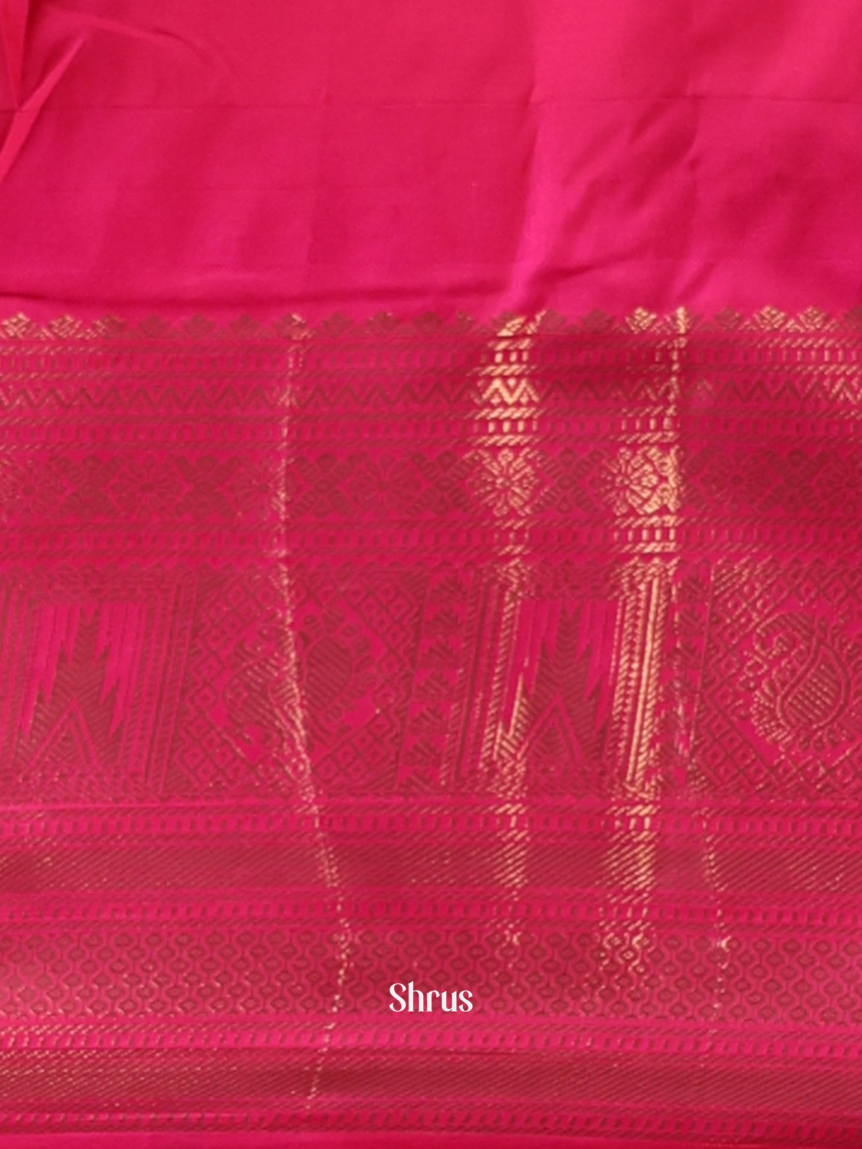 Pista Green & Pink- Gadwal halfpure Saree