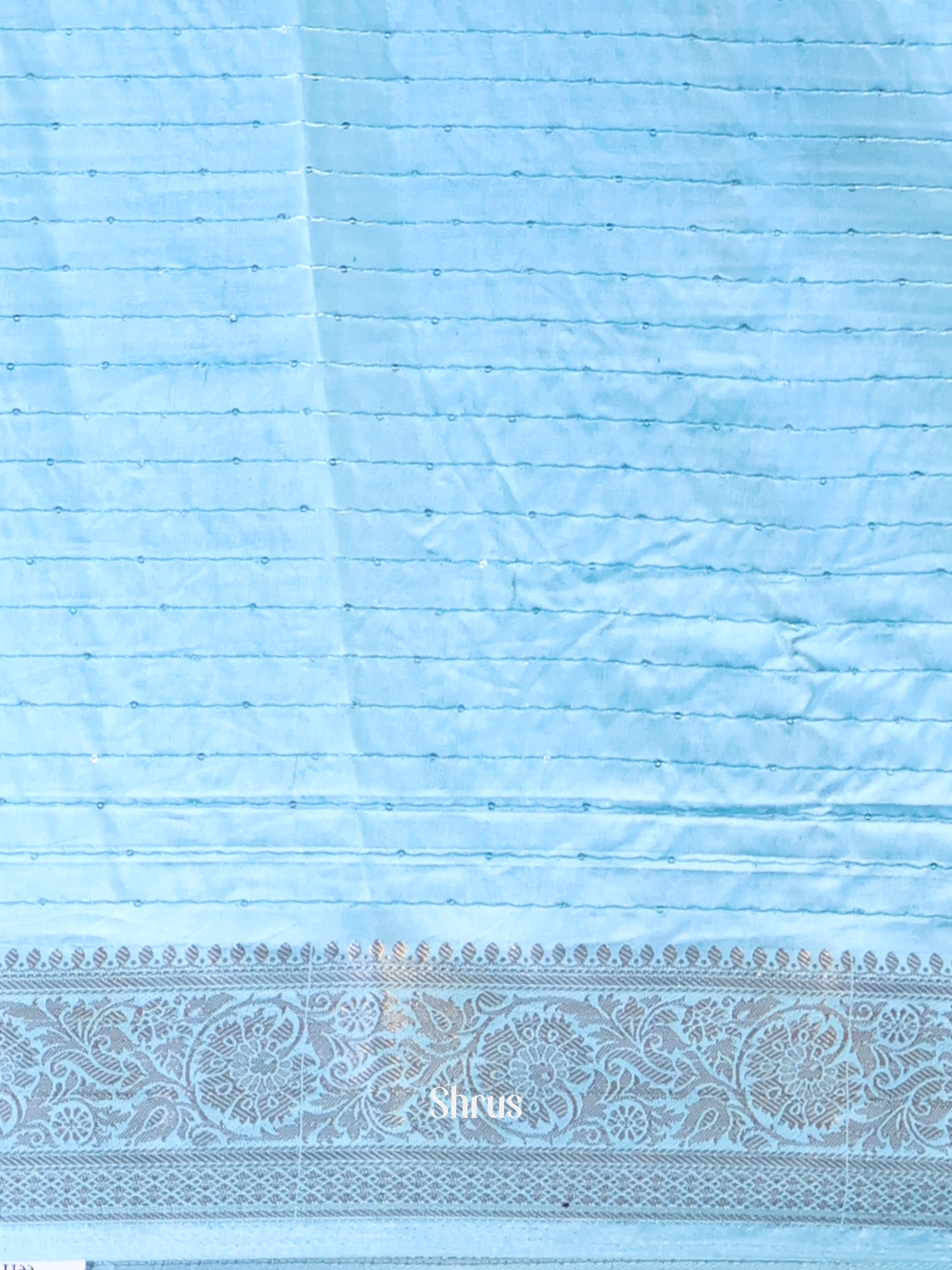 Ice Blue - Semi Tussar Saree