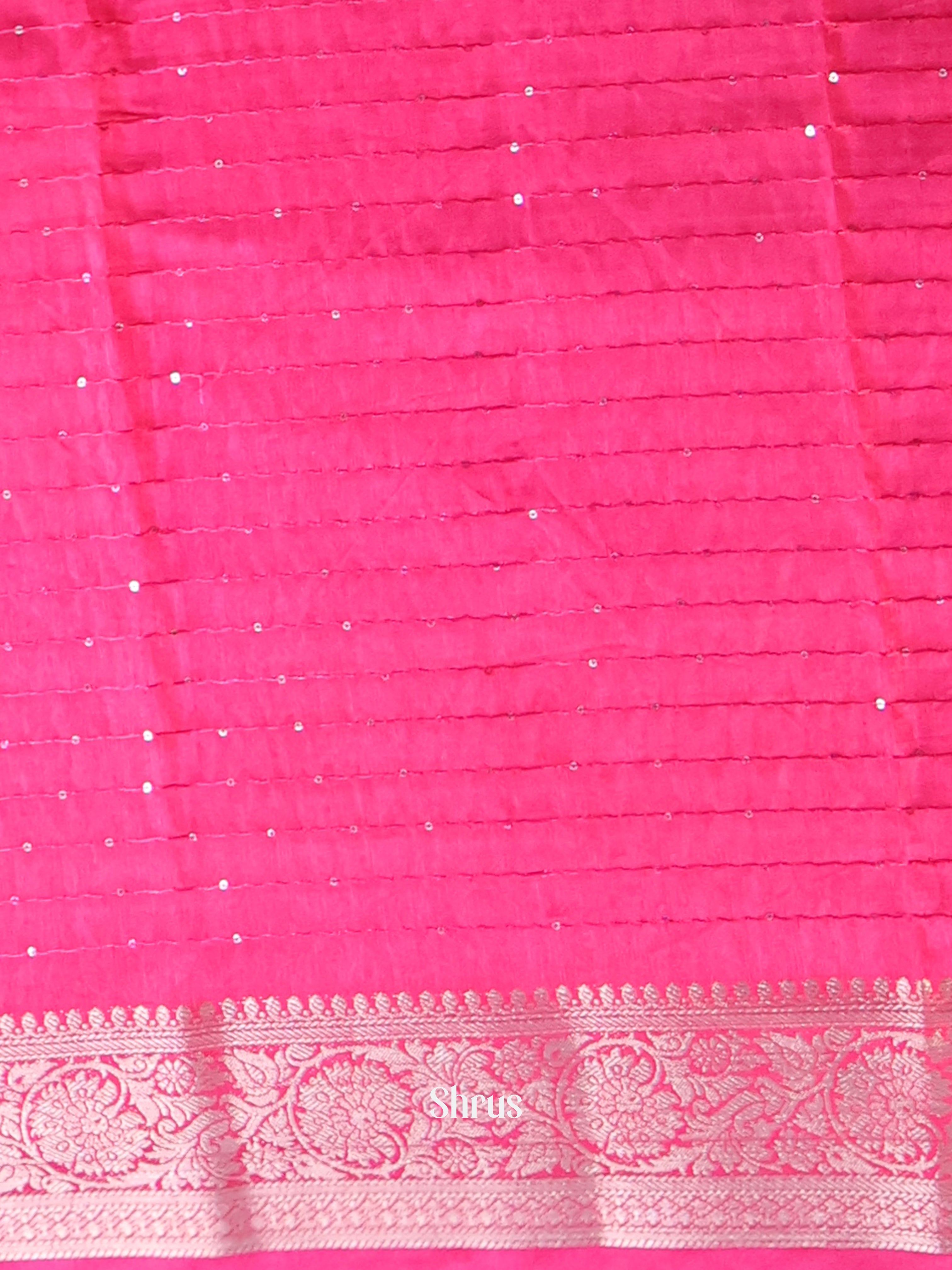 Pink - Semi Tussar Saree