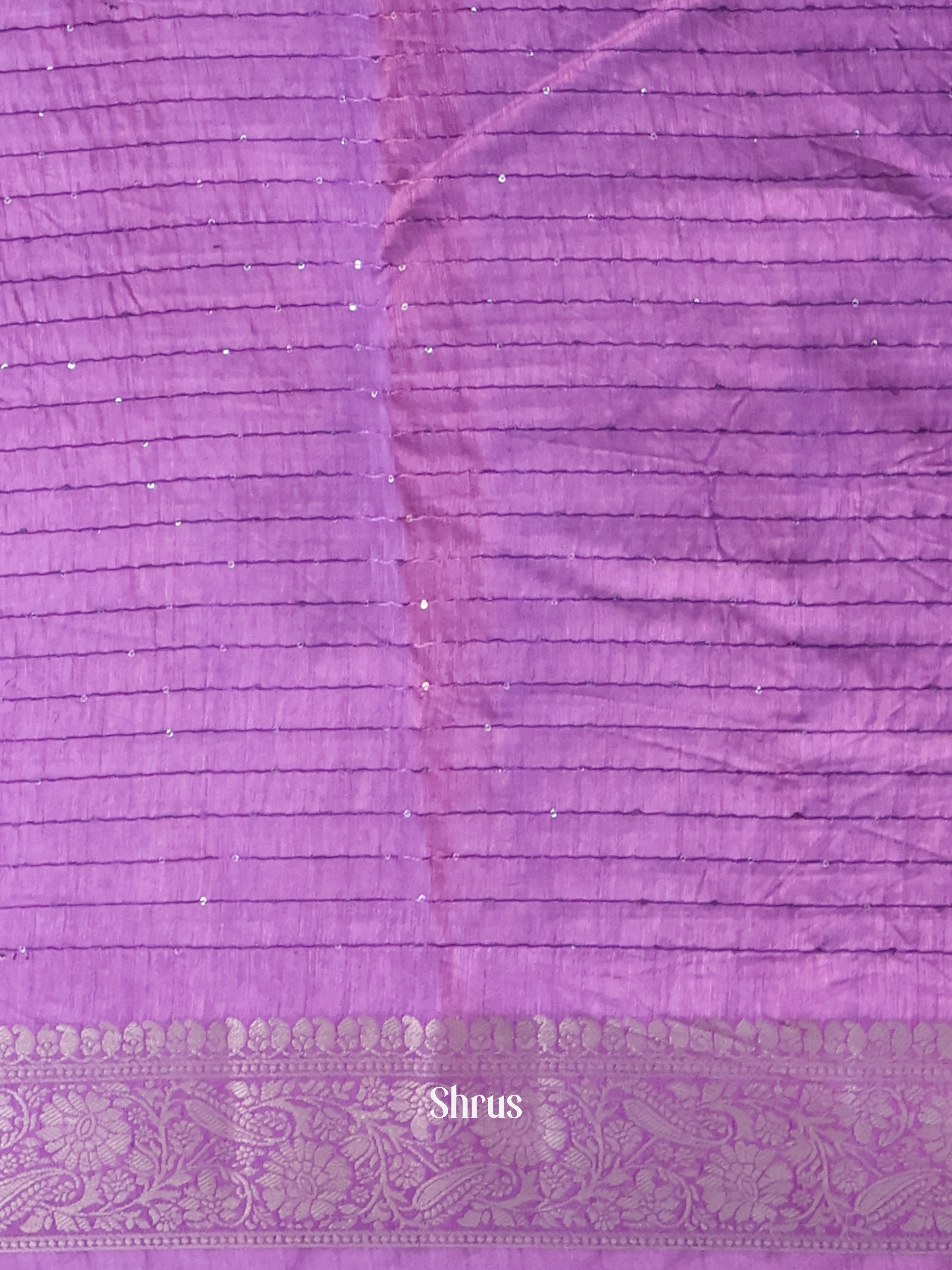 Purple - Semi Tussar Saree