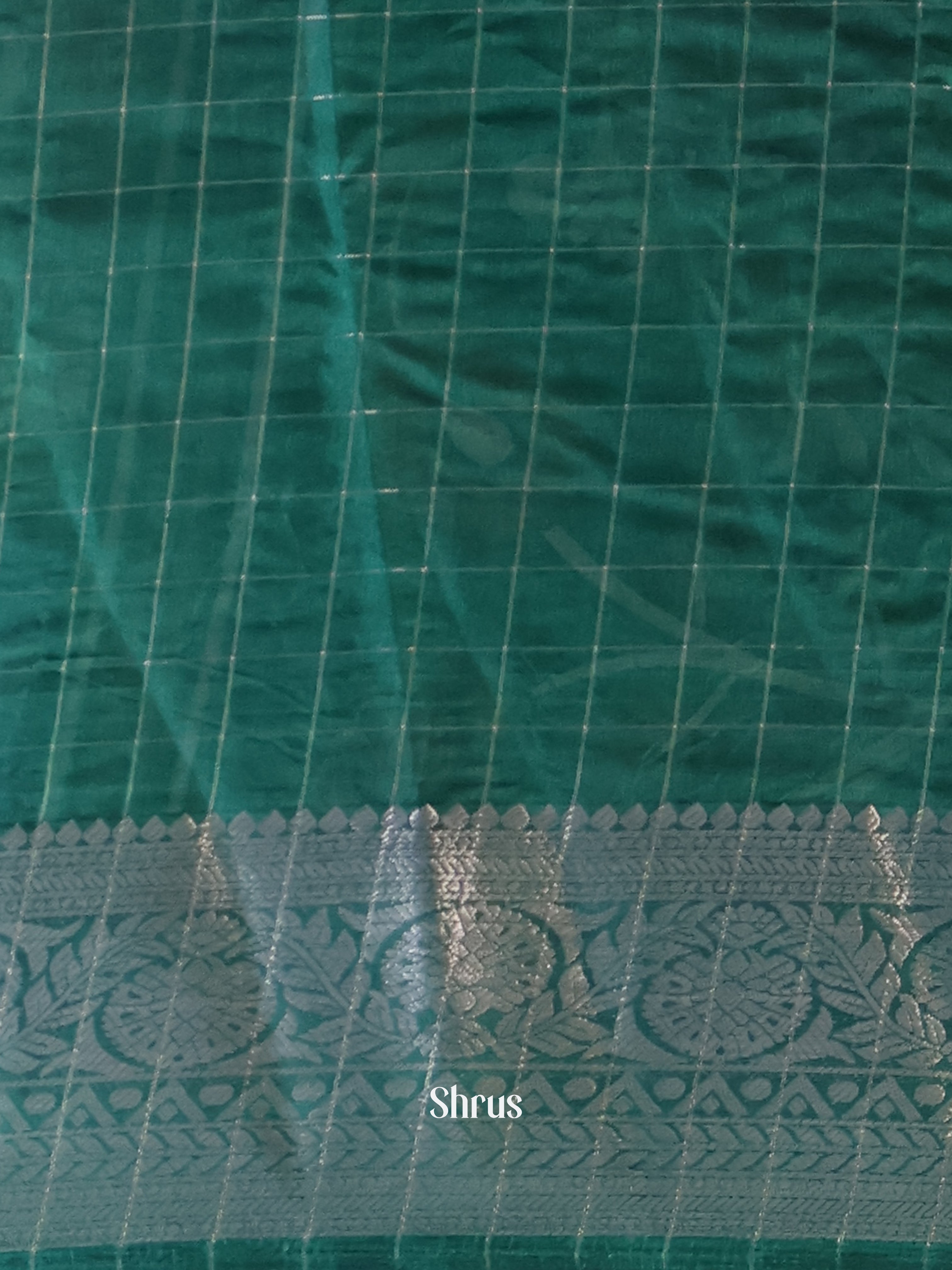 Red & Green - Semi Tussar Saree