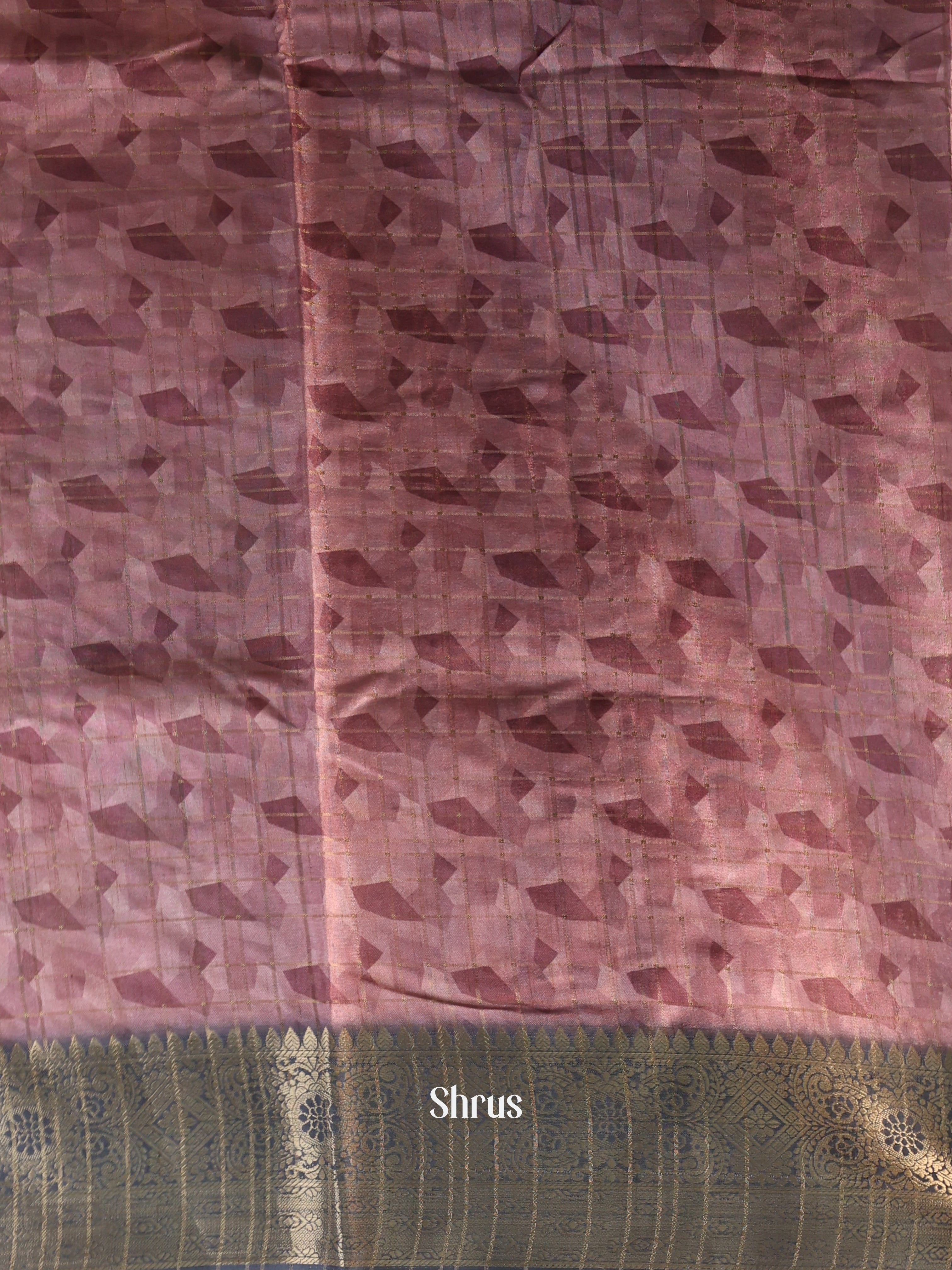 Pink & Grey - Semi Dola silk Saree