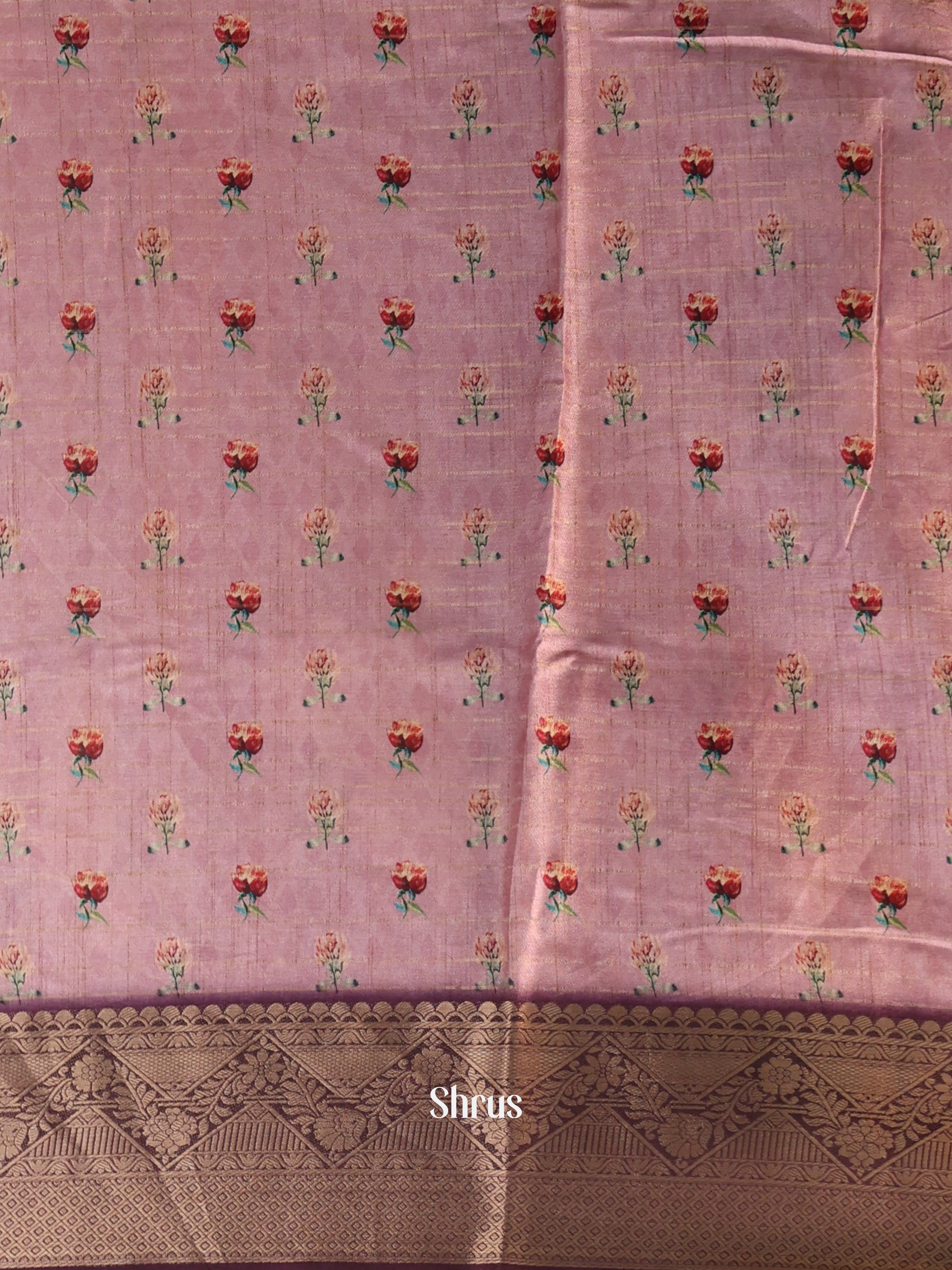 Lavender & Purple - Semi Dola silk Saree