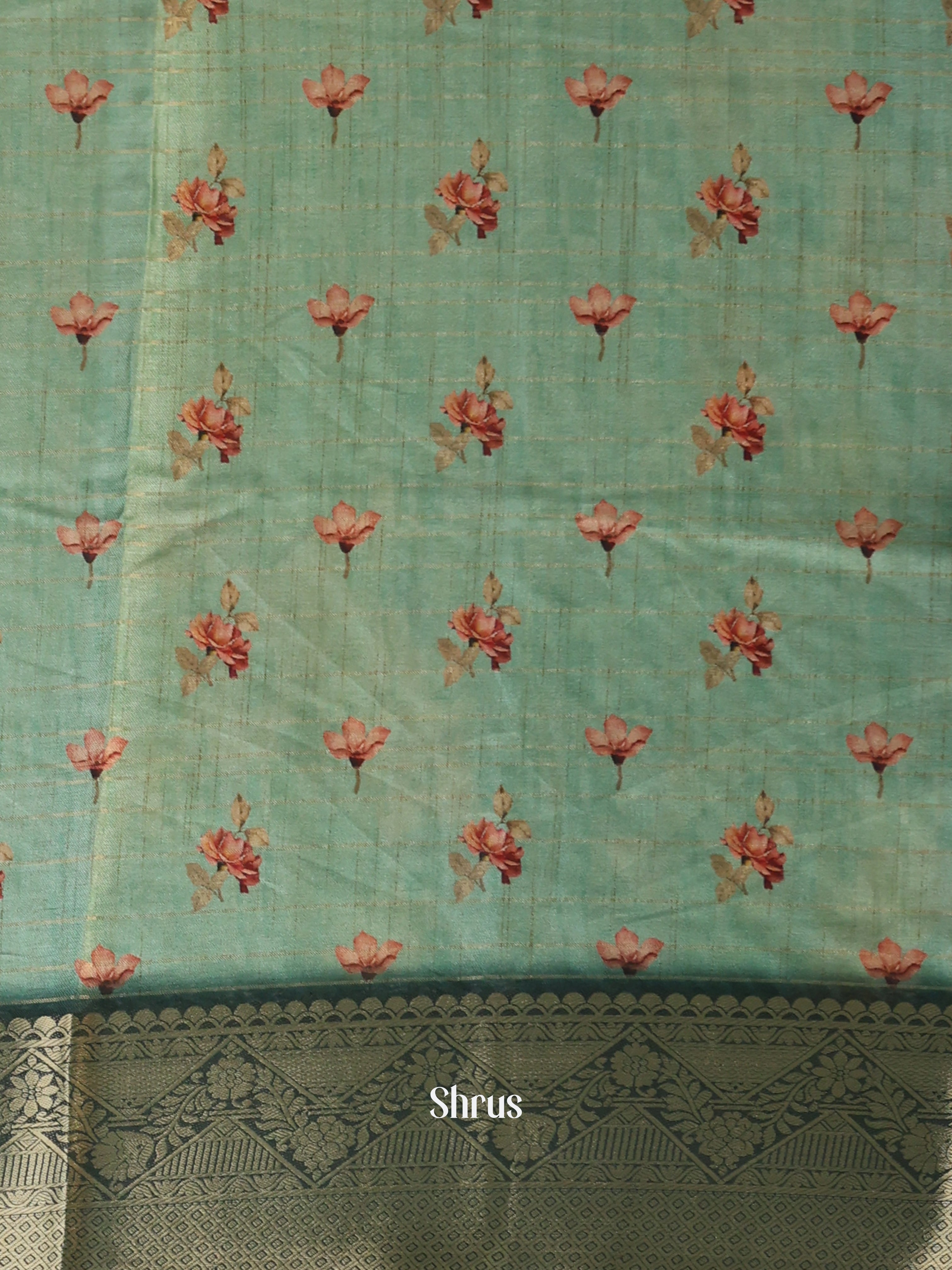 Green - Semi Dola silk Saree