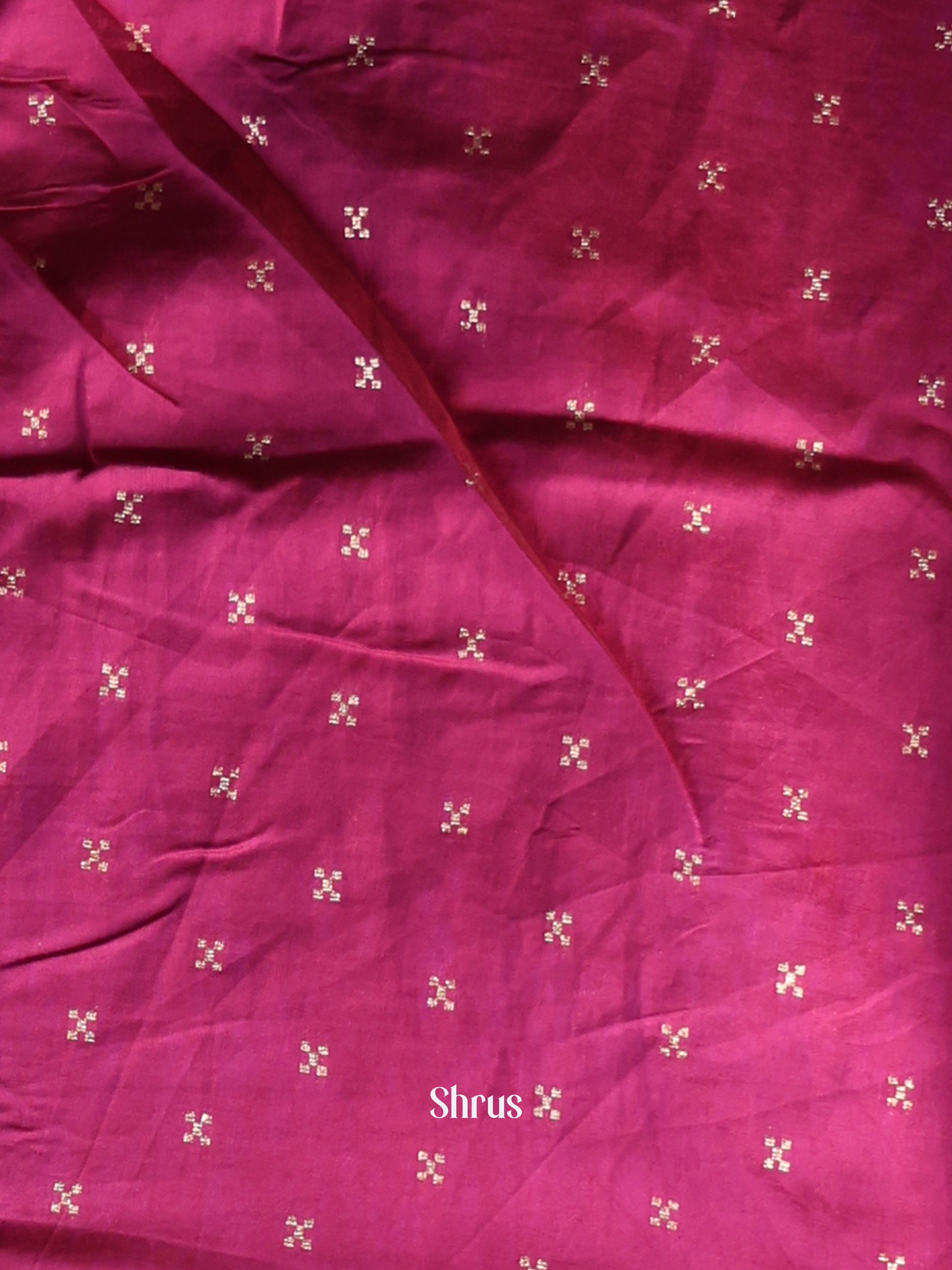 Wine & Blue - Semi Dola silk Saree