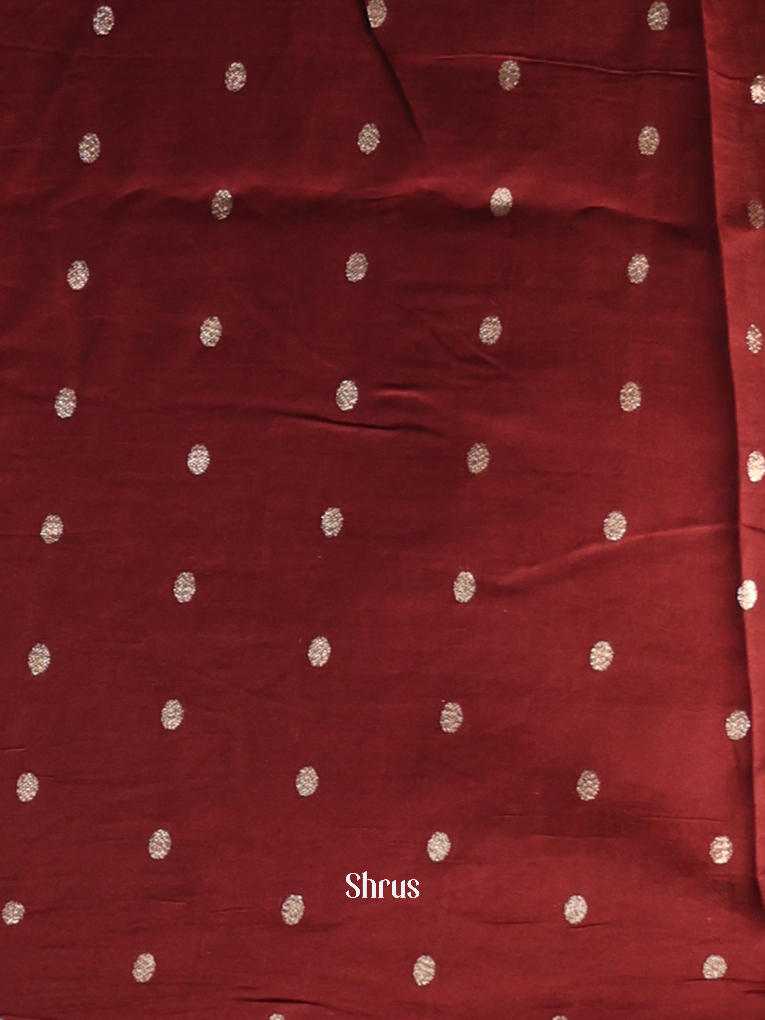 Elephant Grey & Maroon - Semi Dola silk Saree