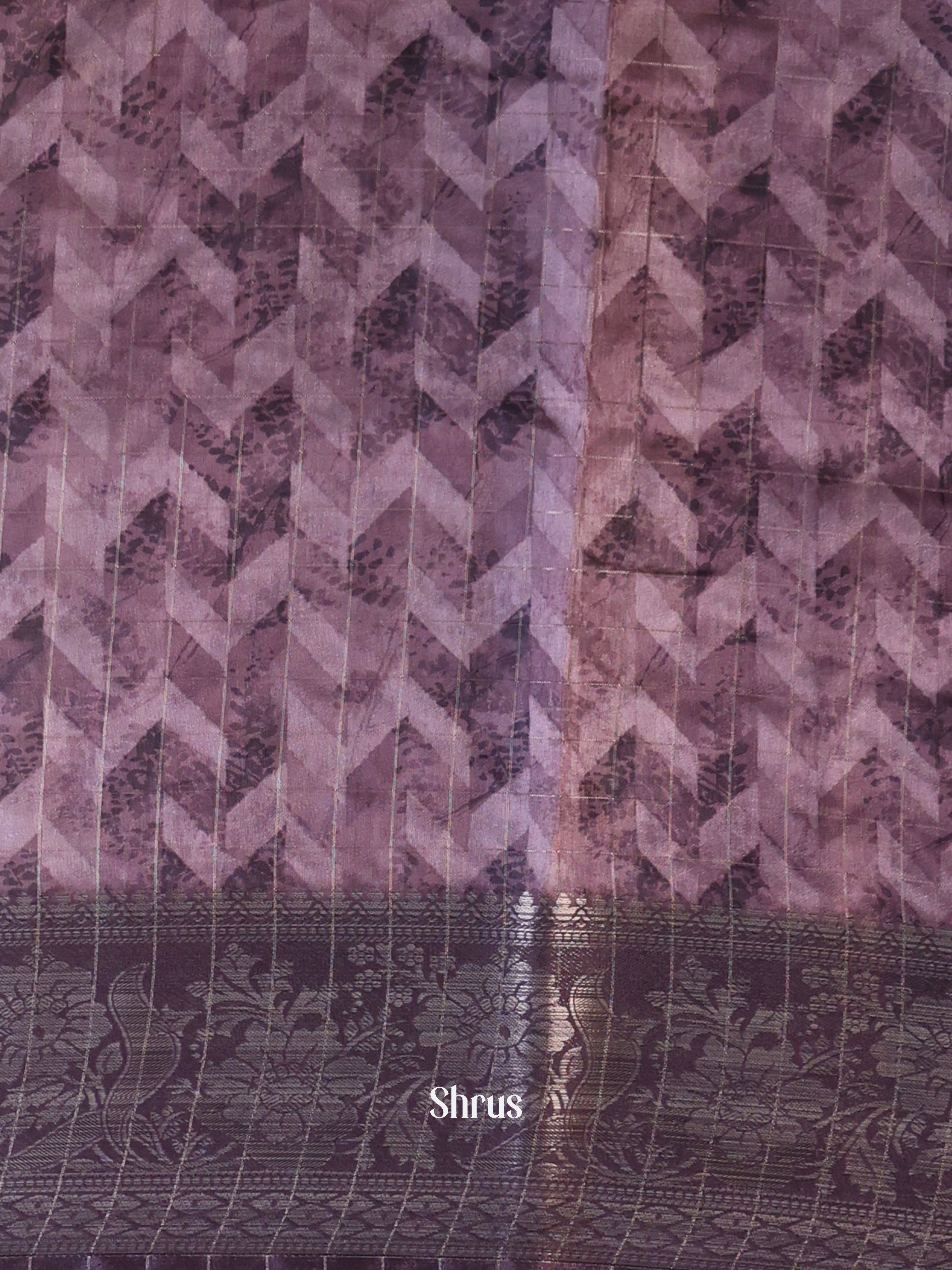 Purple - Semi Dola silk Saree